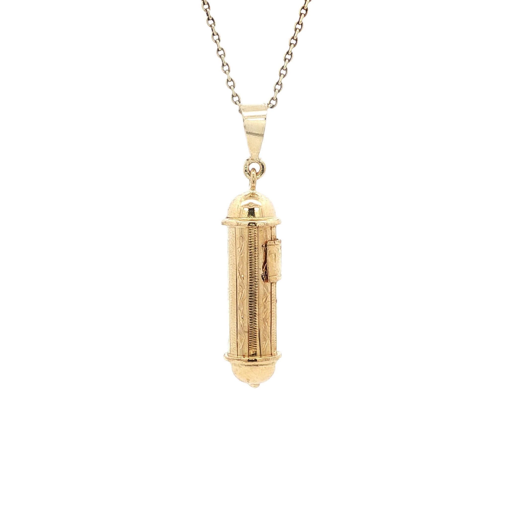 Gouden vintage mezoeza hanger 18 kt