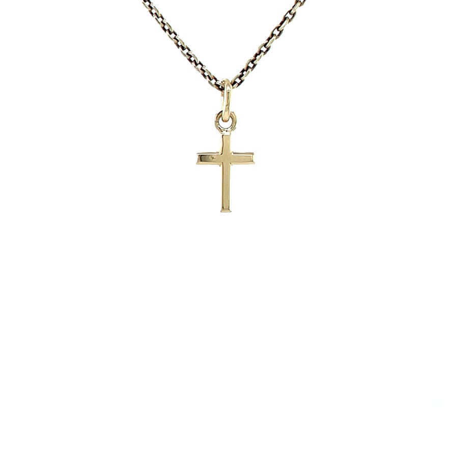 14 kt gold cross pendant