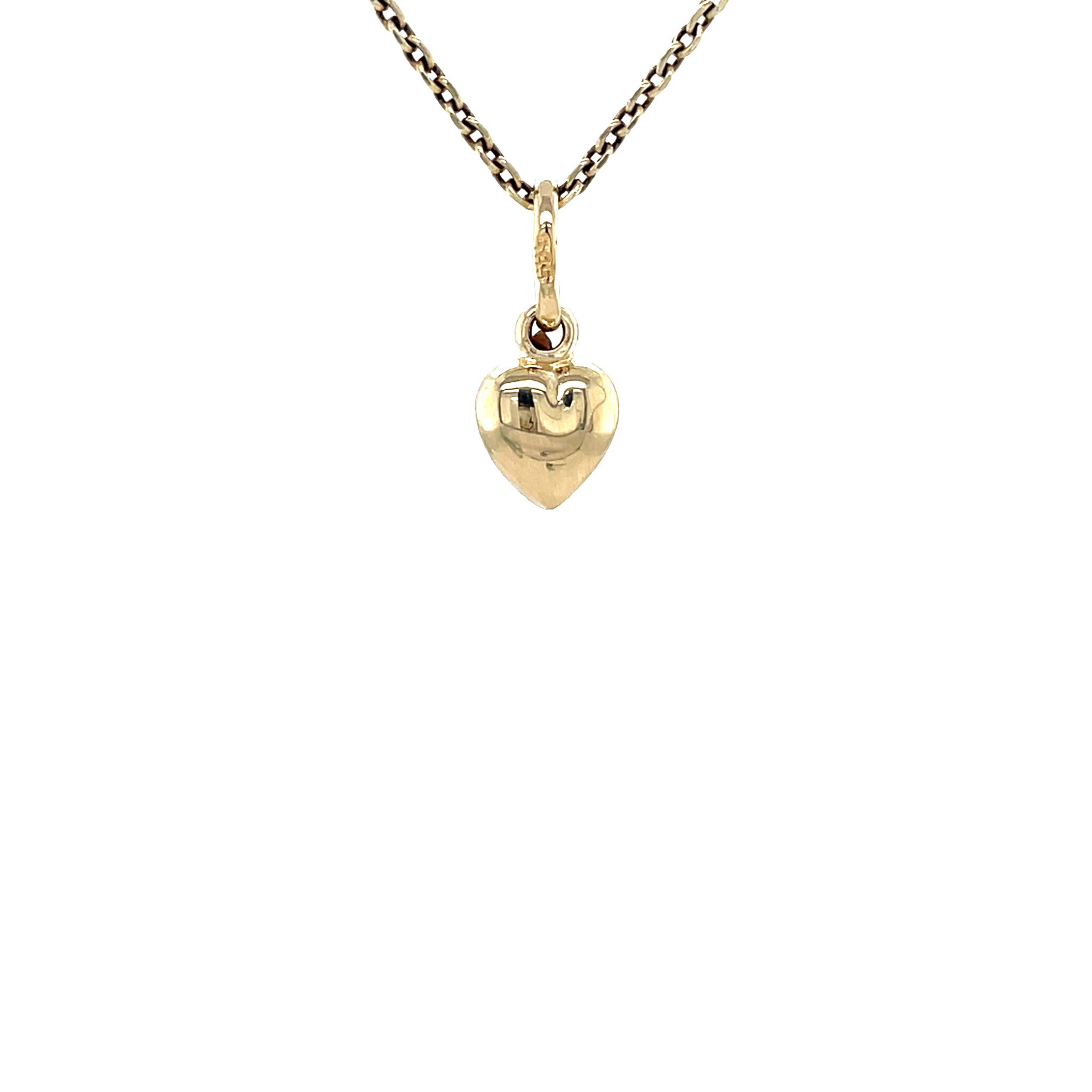 Gouden vintage hartjes hanger 14 krt