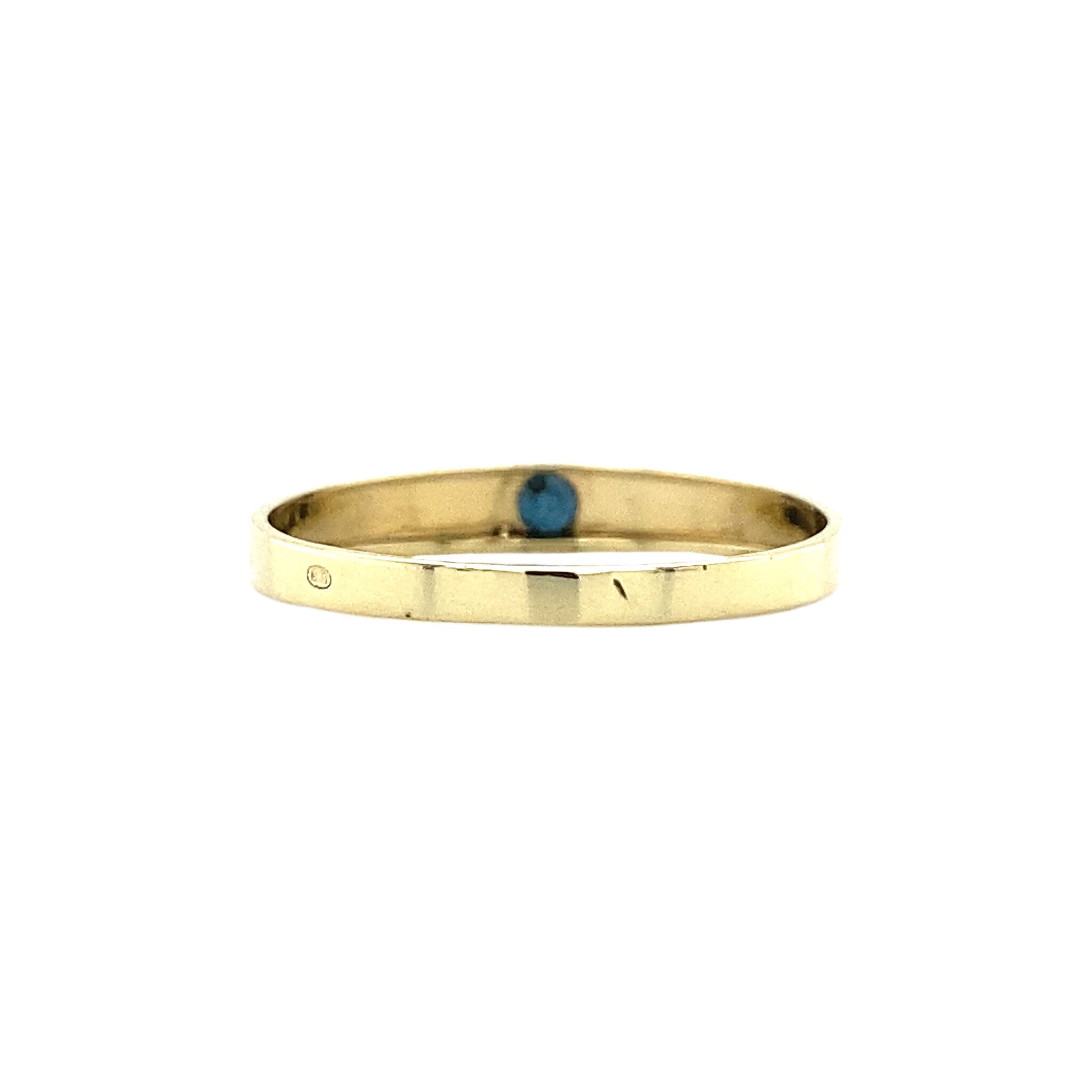 Gouden ring met saffier 14 krt