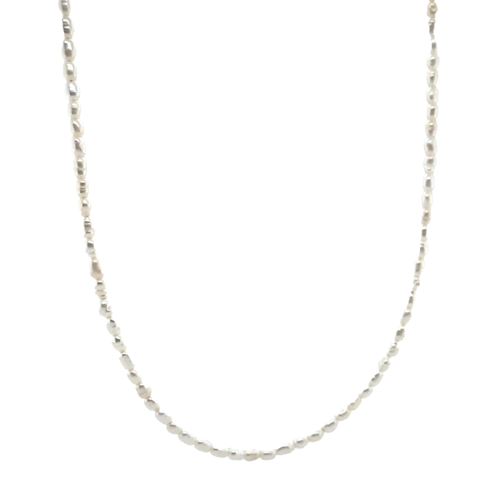 Parel collier met gouden sluiting 40.5 cm 14 krt