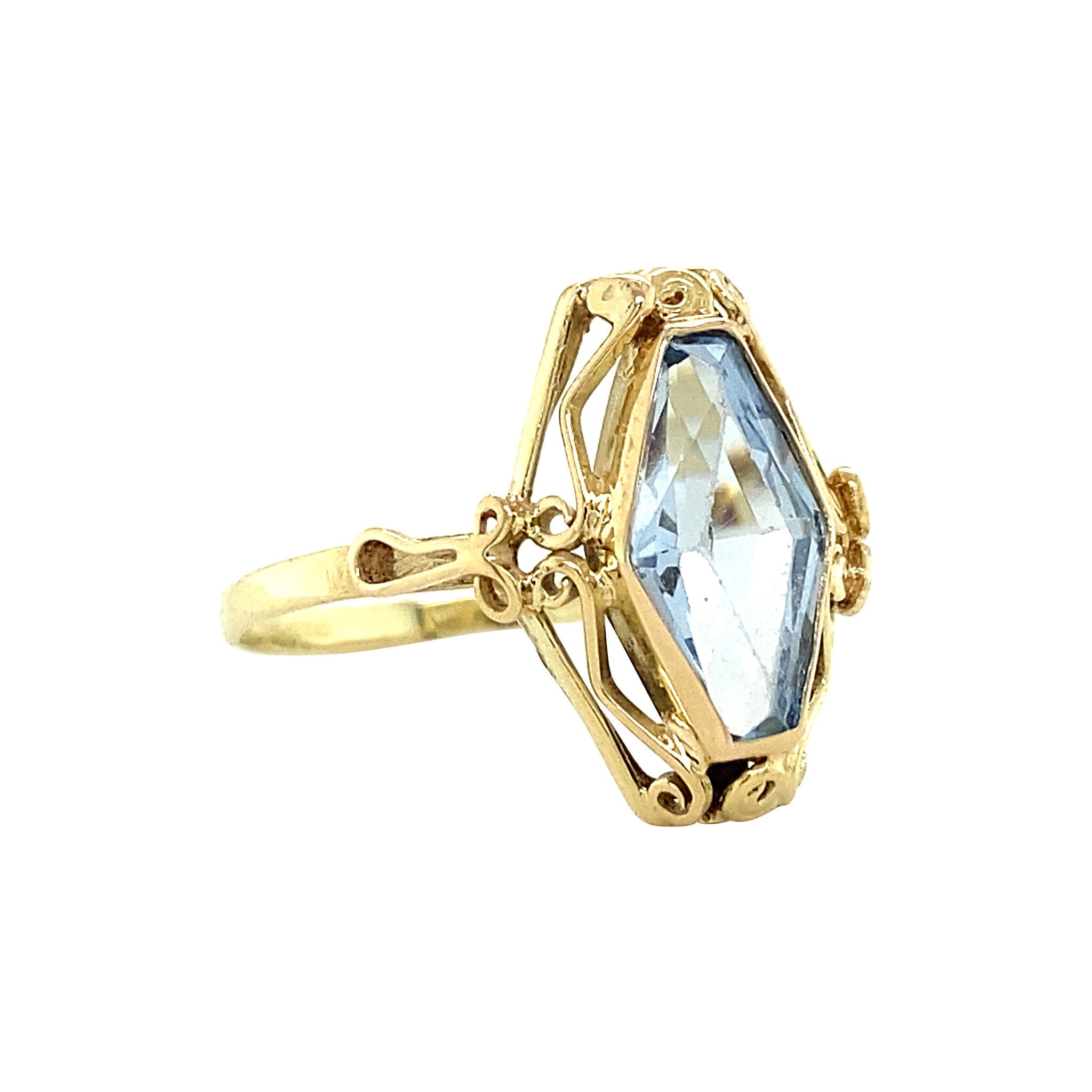 Gouden ring met spinel 14 krt