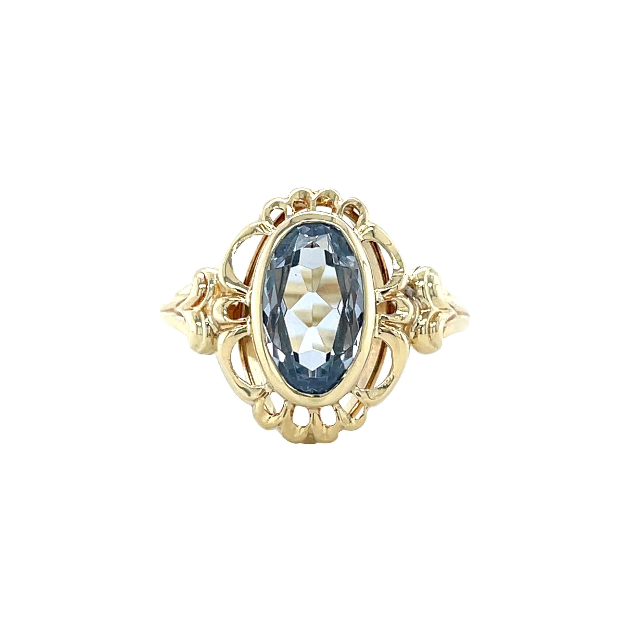 Vintage 14 kt gold ring with spinel