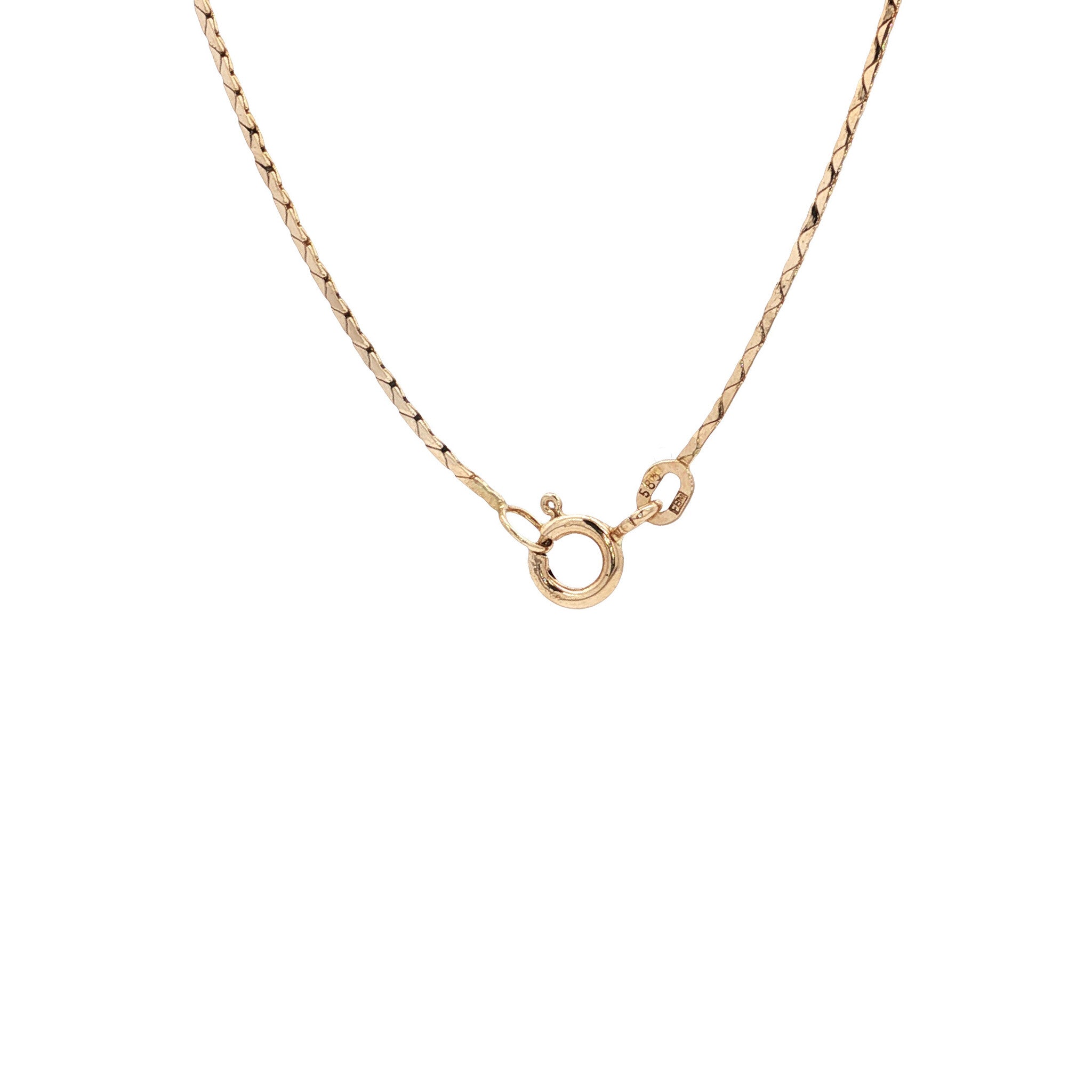 Gouden vintage cobra collier 14 kt