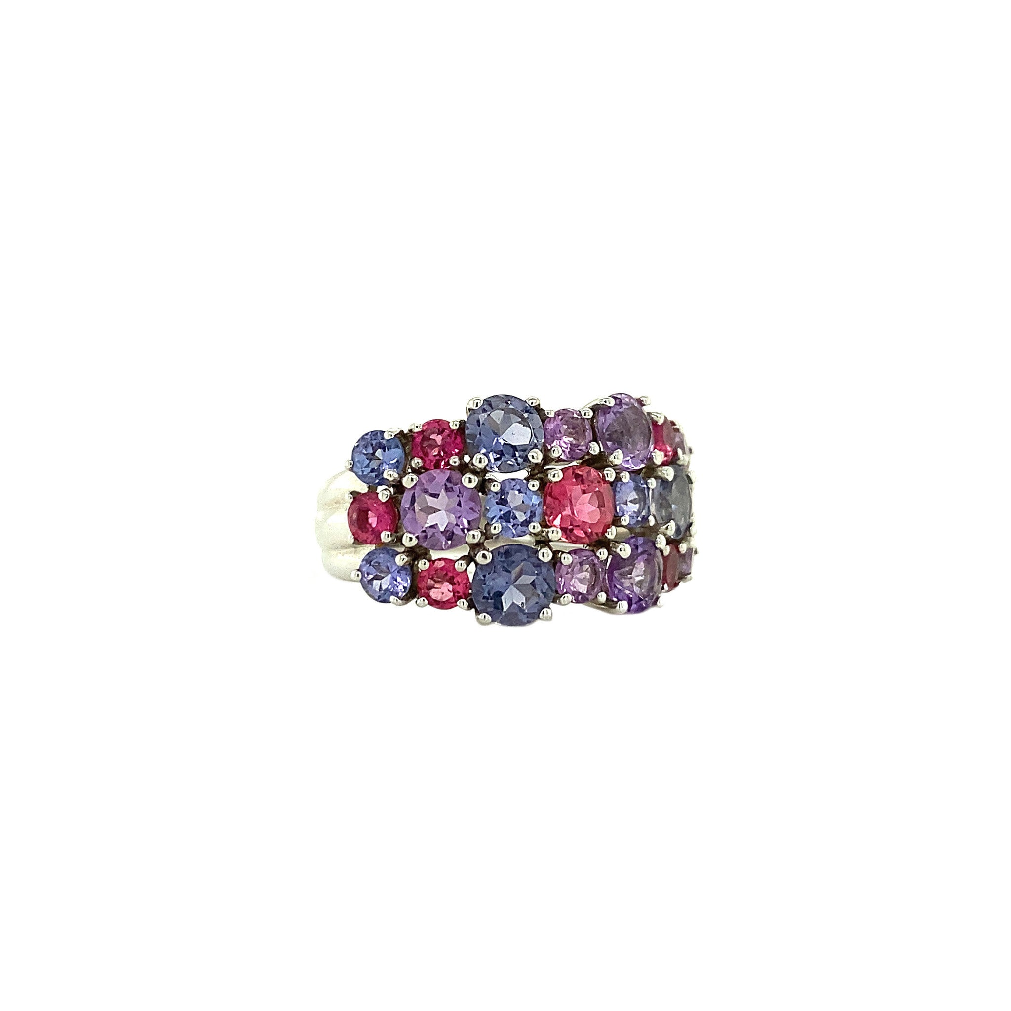 WItgouden ring met zirkonia 14 krt