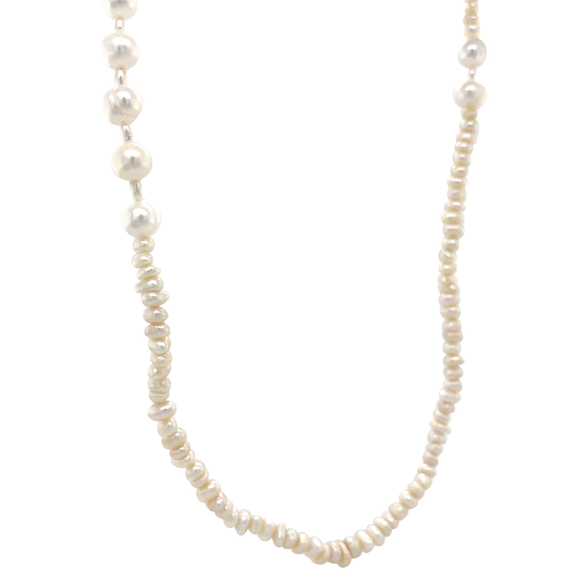 Vintage parel collier met gouden sluiting 14 krt