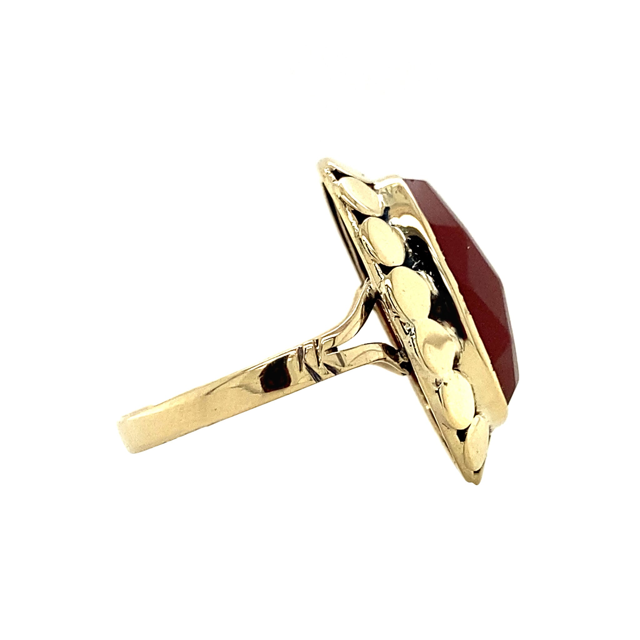 Ring met carneool 12 krt