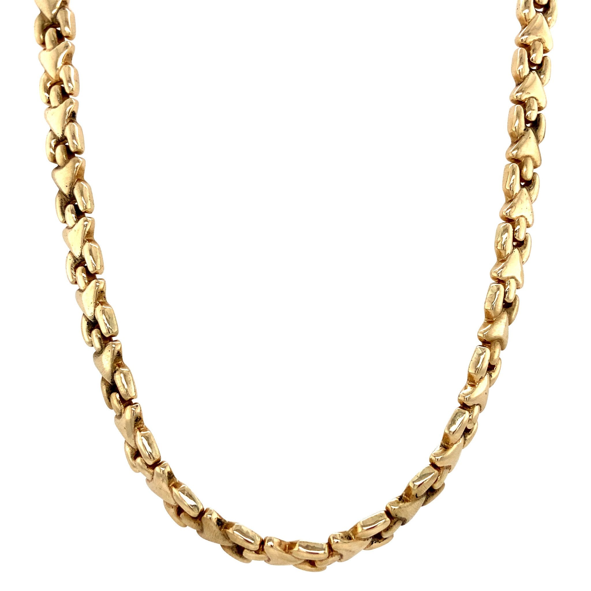 Gouden fantasie collier 14 krt