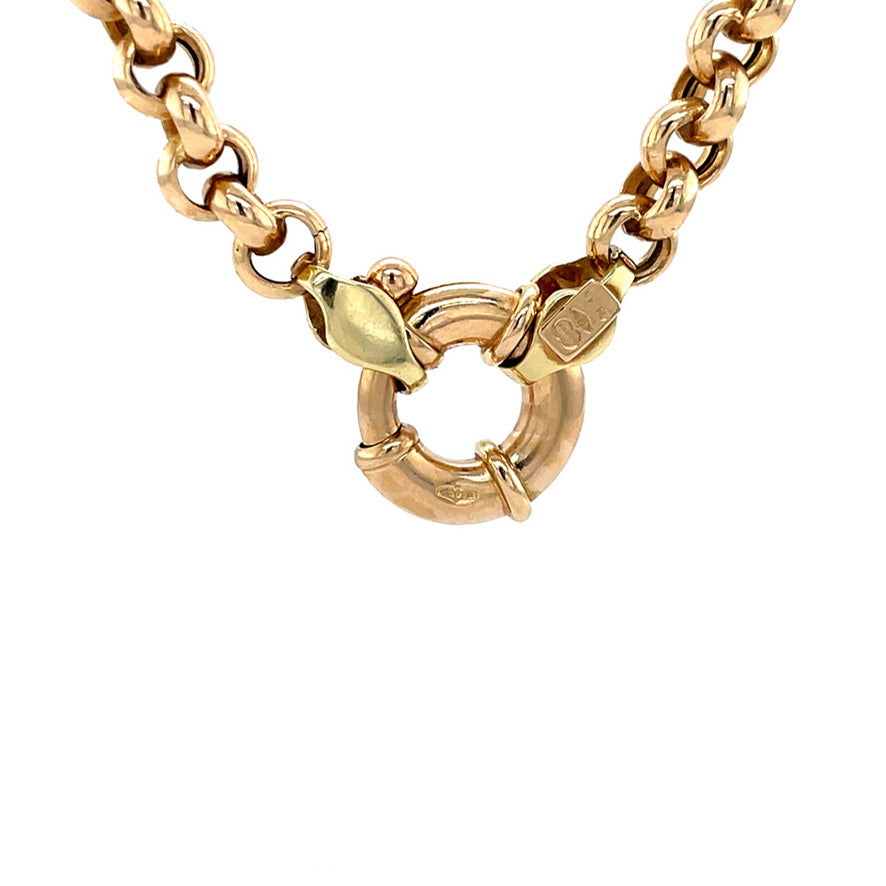 Gouden vintage jasseron collier 14 krt