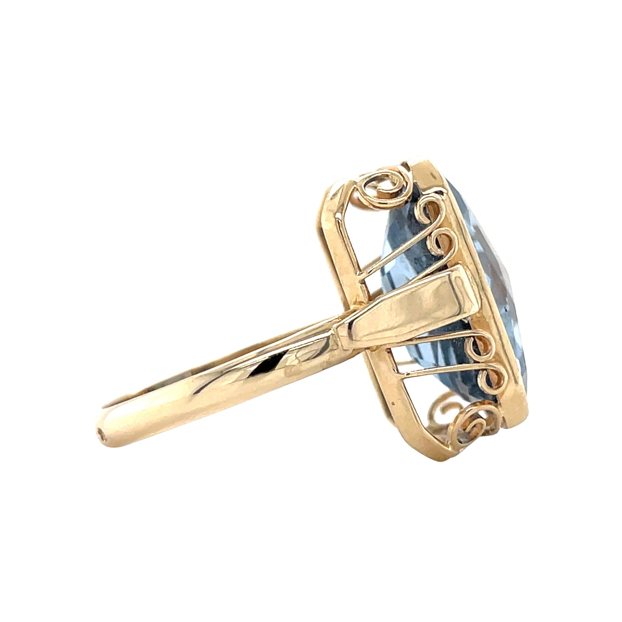 Gouden vintage ring met spinel 14 kt