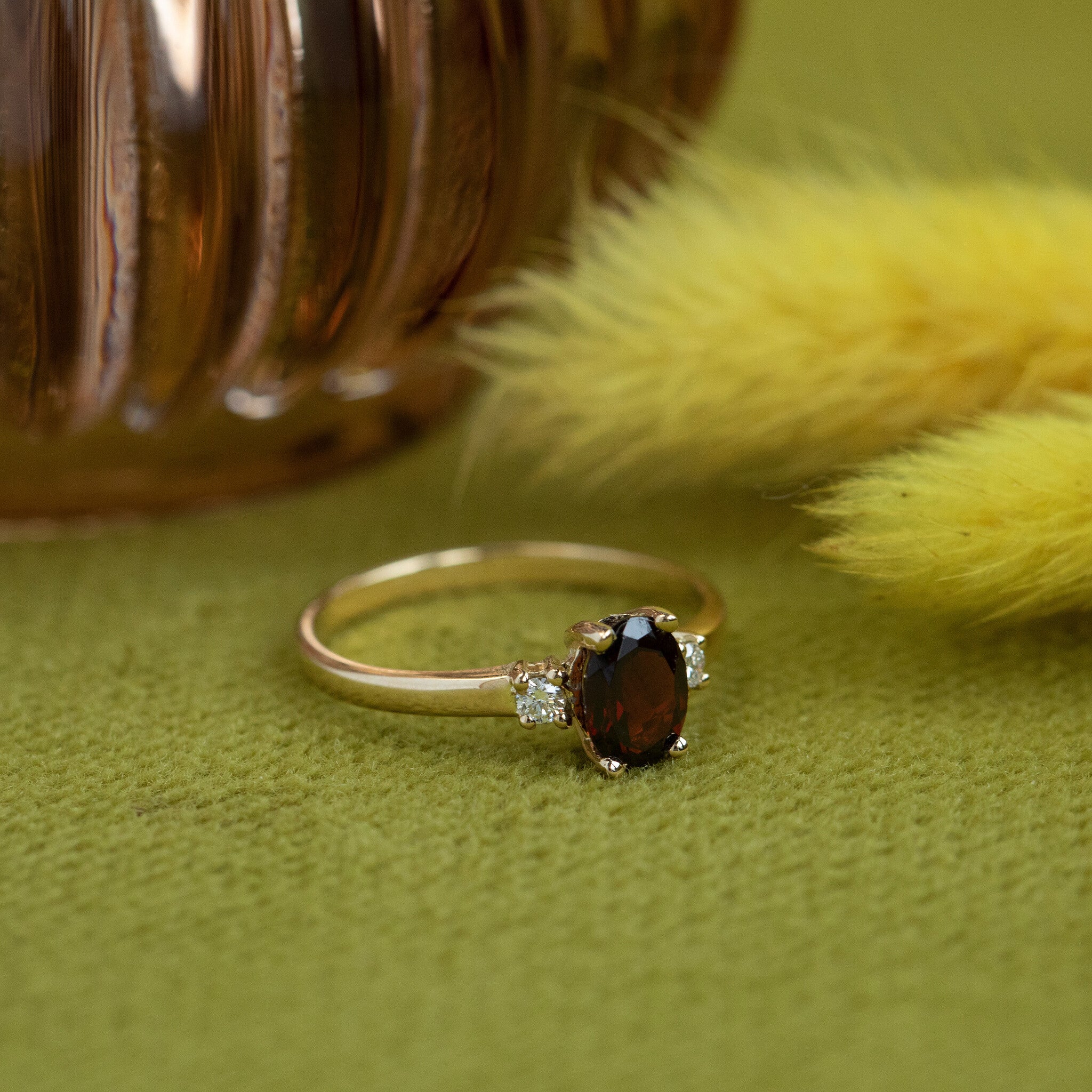 Grace ring 14 kt - Merlot