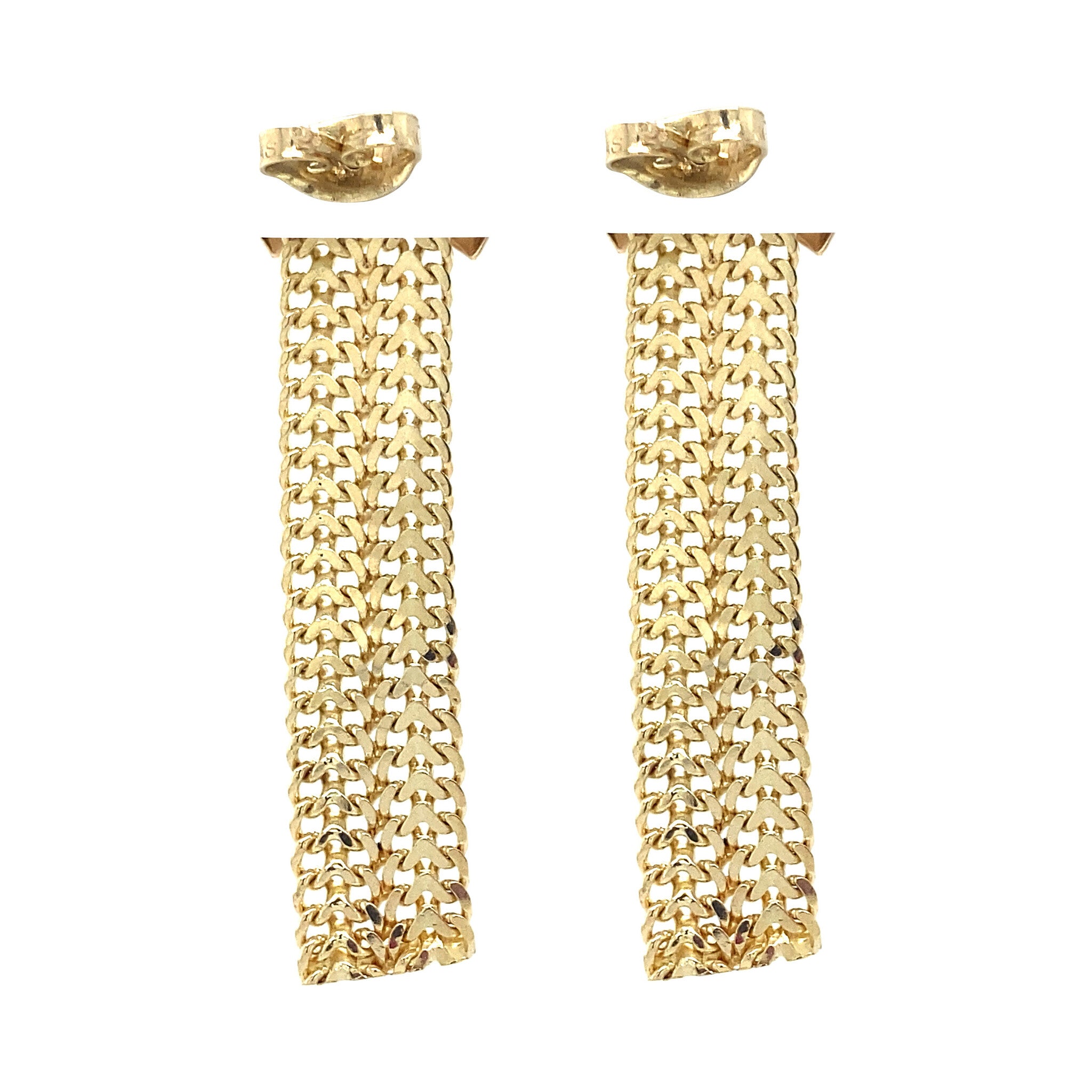 Gouden oorstekers met strik 14 krt