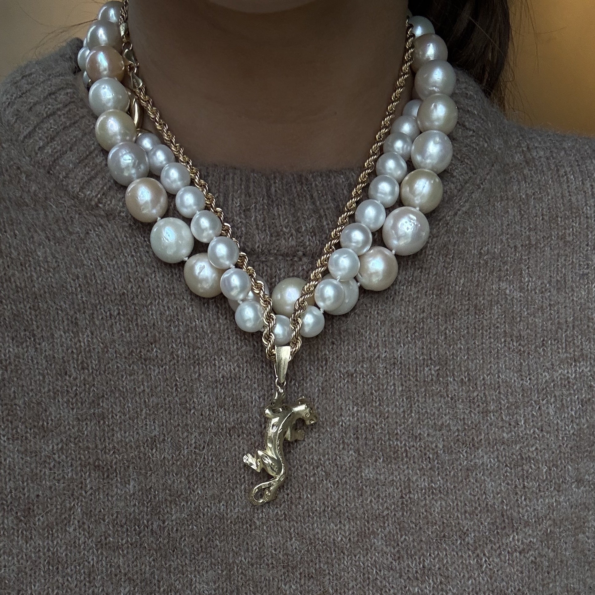 Gouden koord collier 14 krt