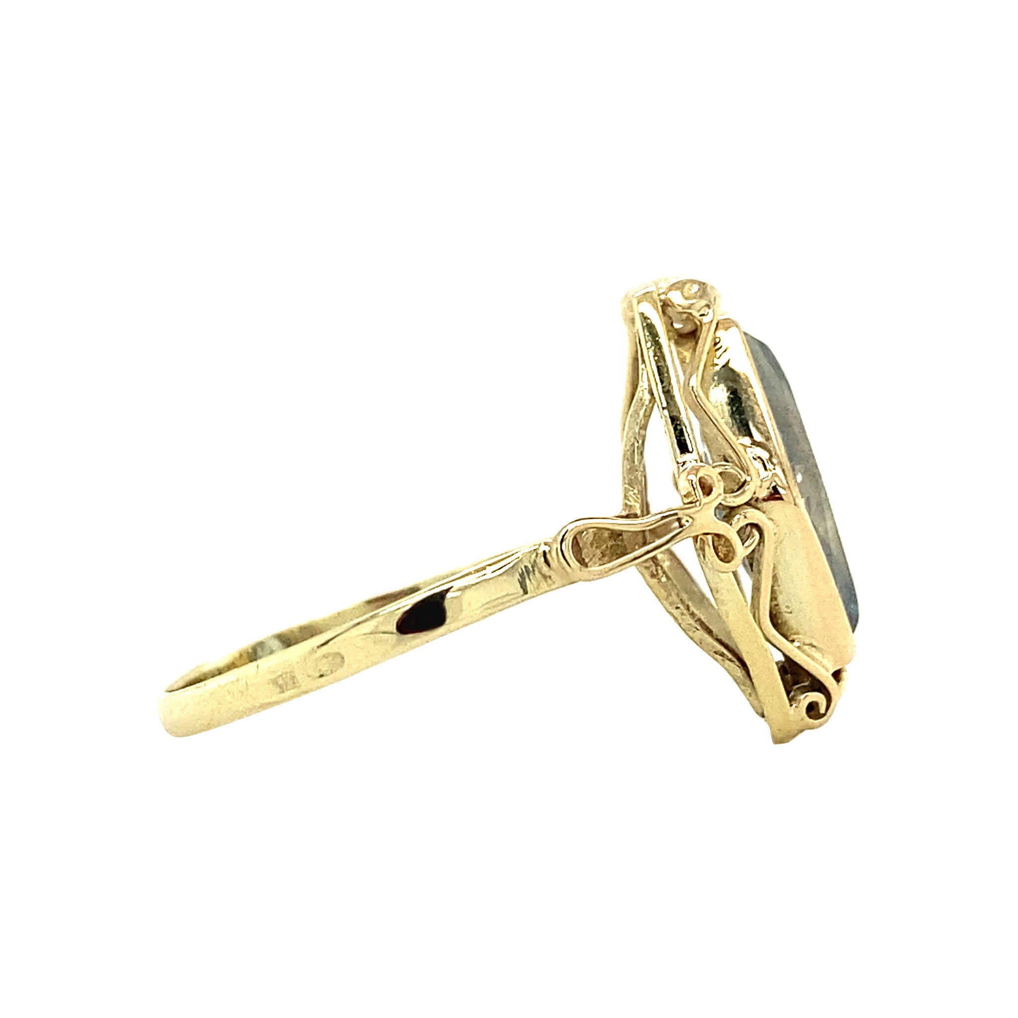 Gouden ring met spinel 14 krt