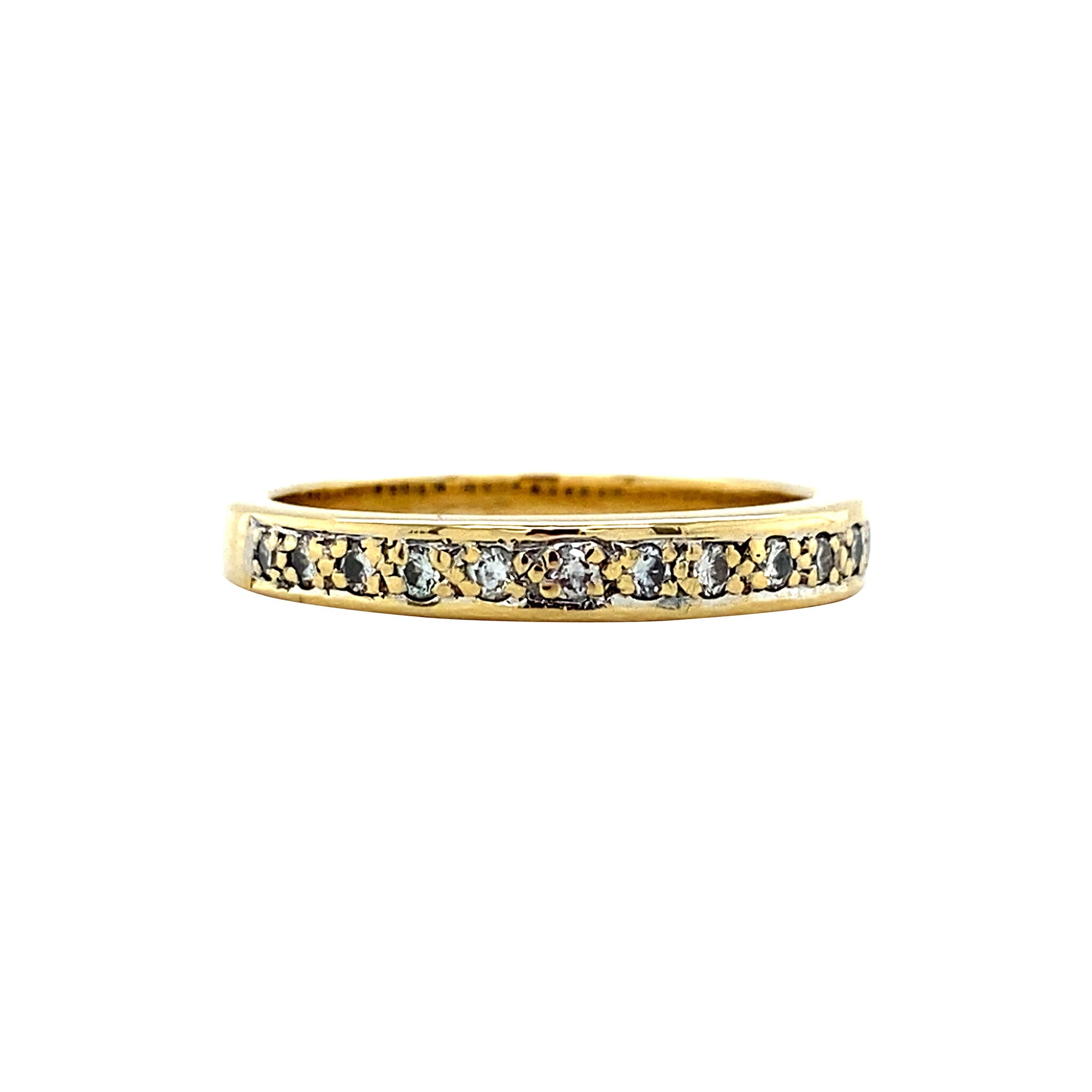 Gouden rijring met diamant 14 krt