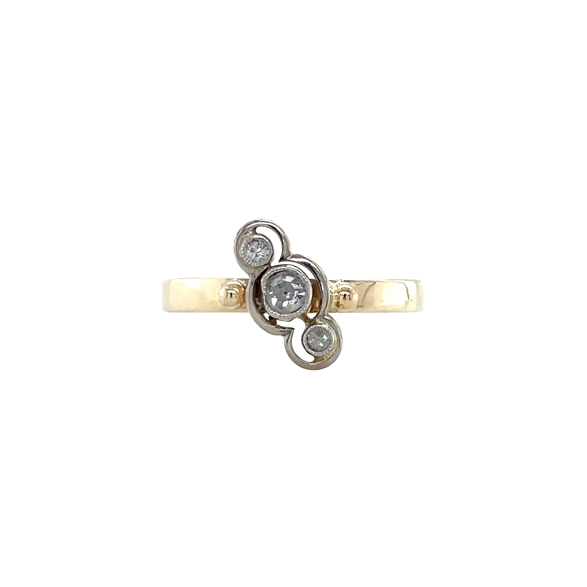 Vintage diamond ring, 12 kt