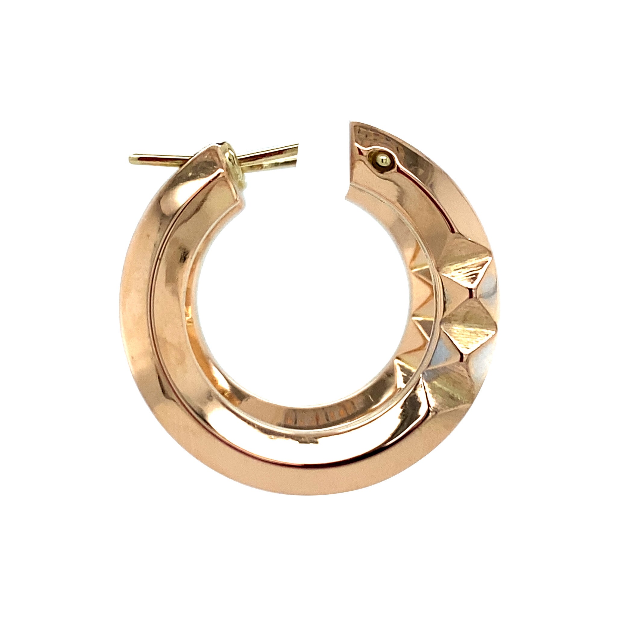 Gouden vintage fantasie oorringen 14 krt