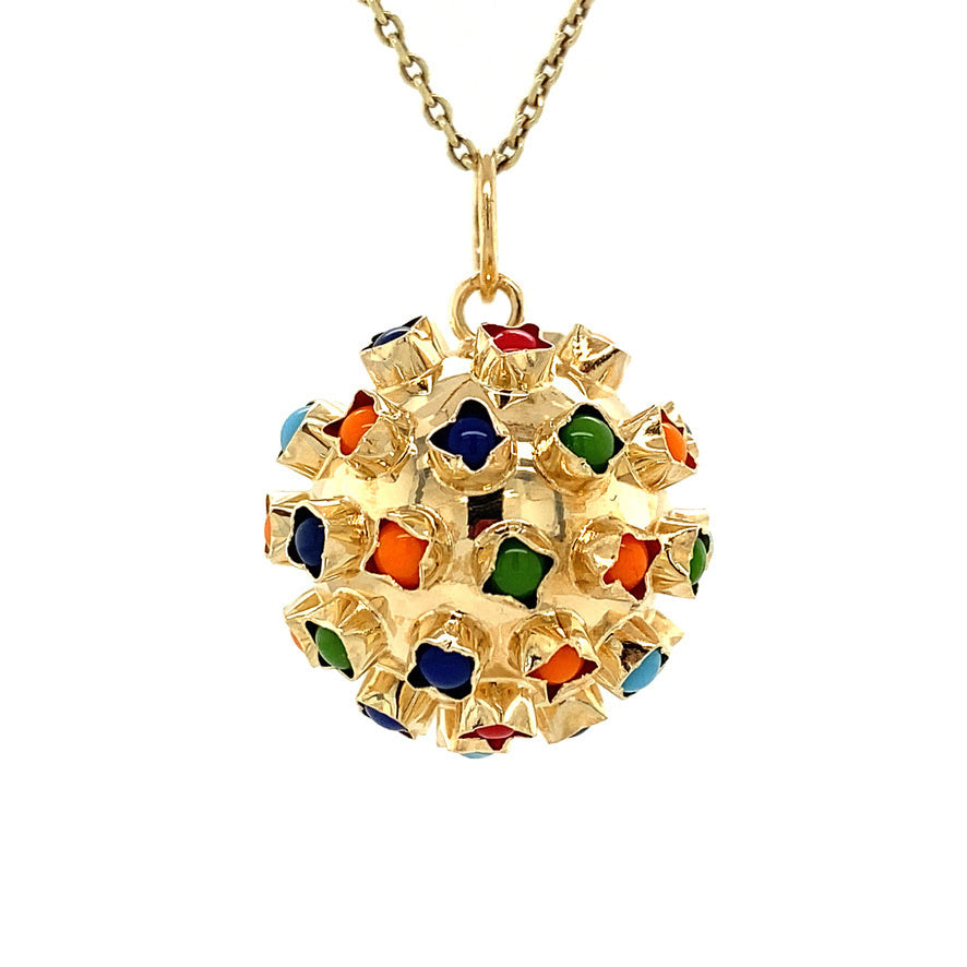 Gouden Sputnik hanger 14 krt