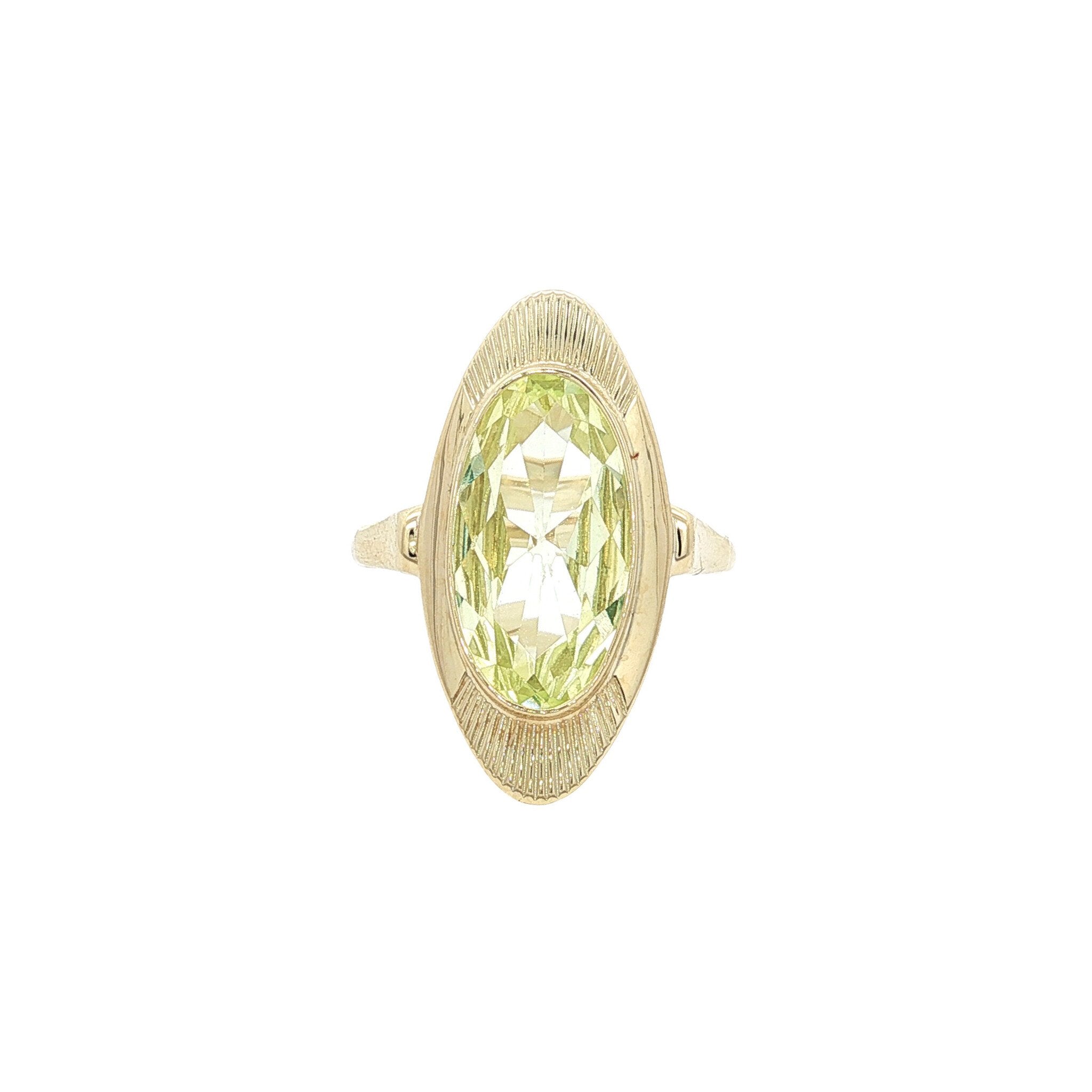 Gouden vintage ring met spinel 14 kt