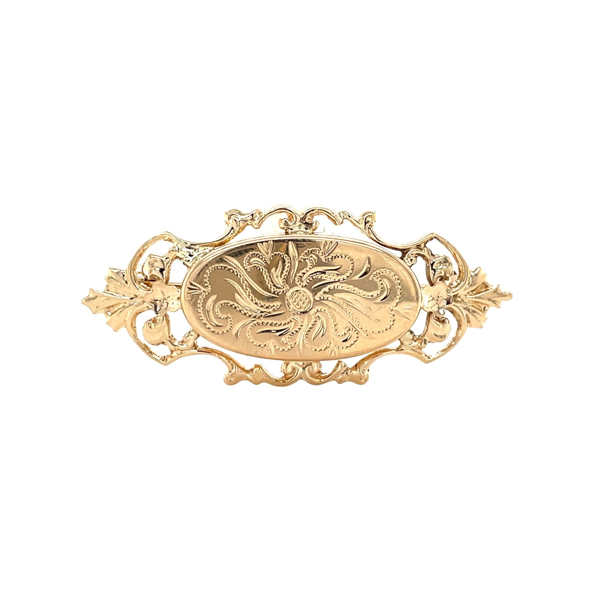 Vintage gold fantasy brooch 14 kt
