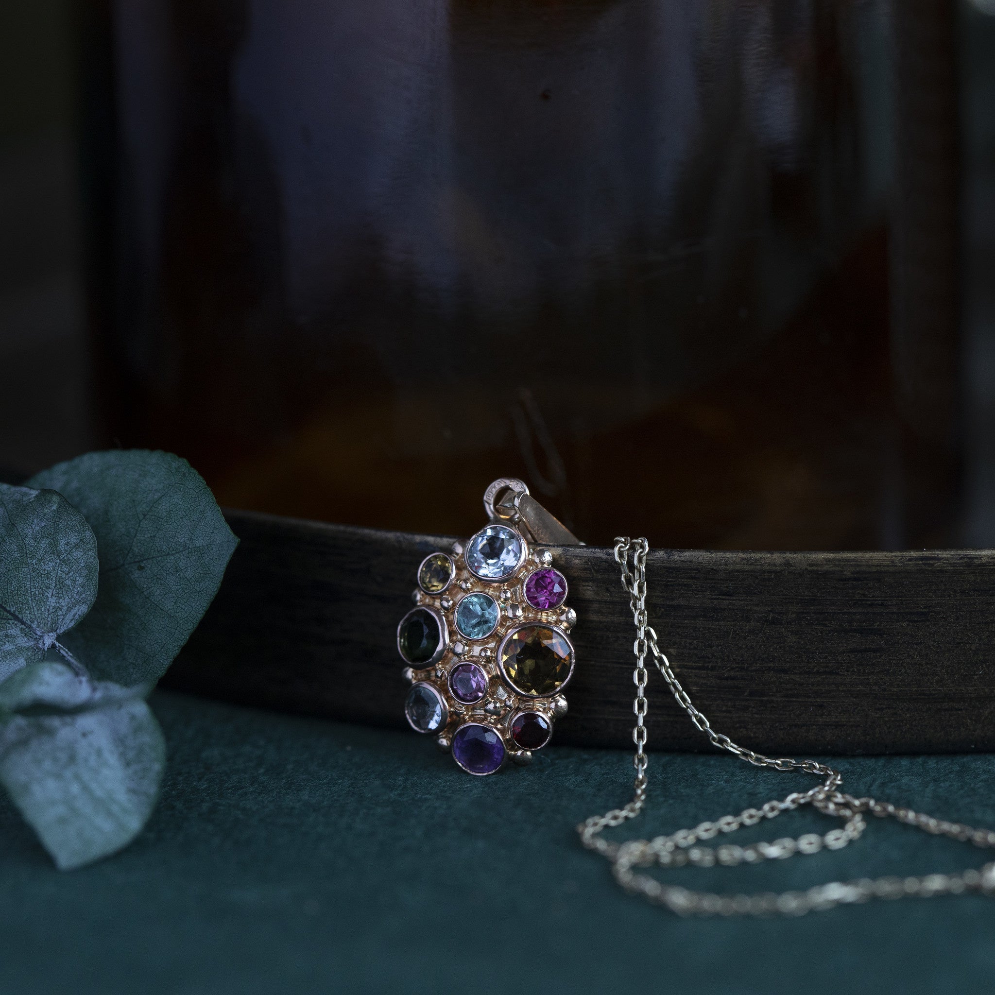 Gold cocktail pendant 14 krt