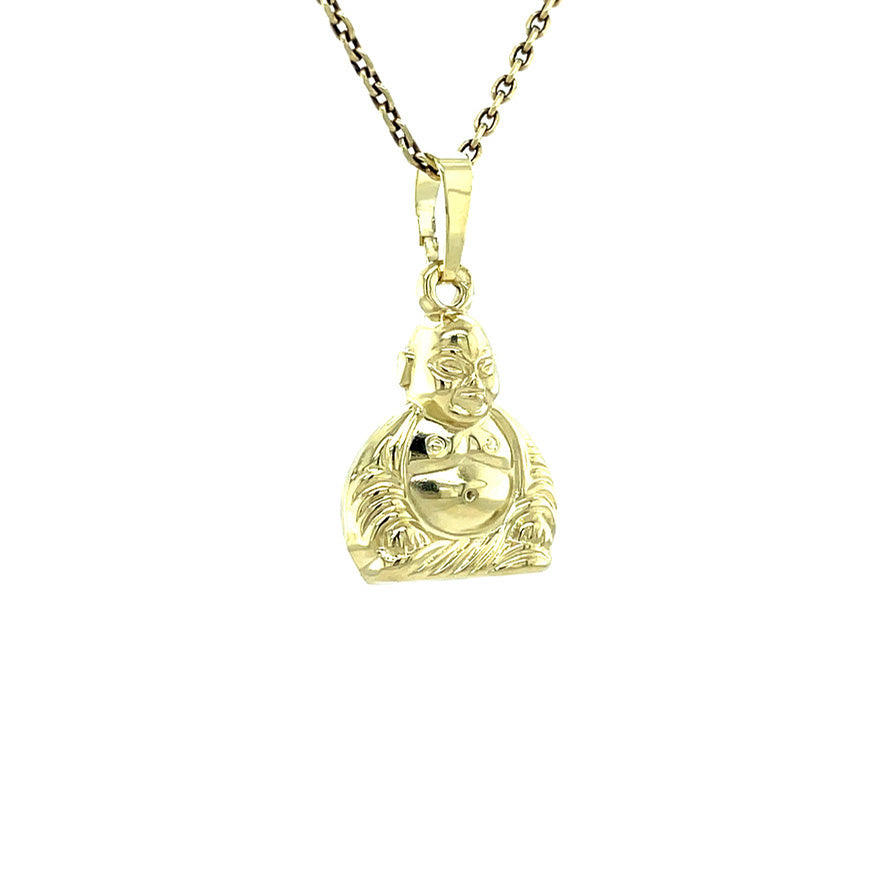 Gouden vintage Boeddha hanger 14 kt