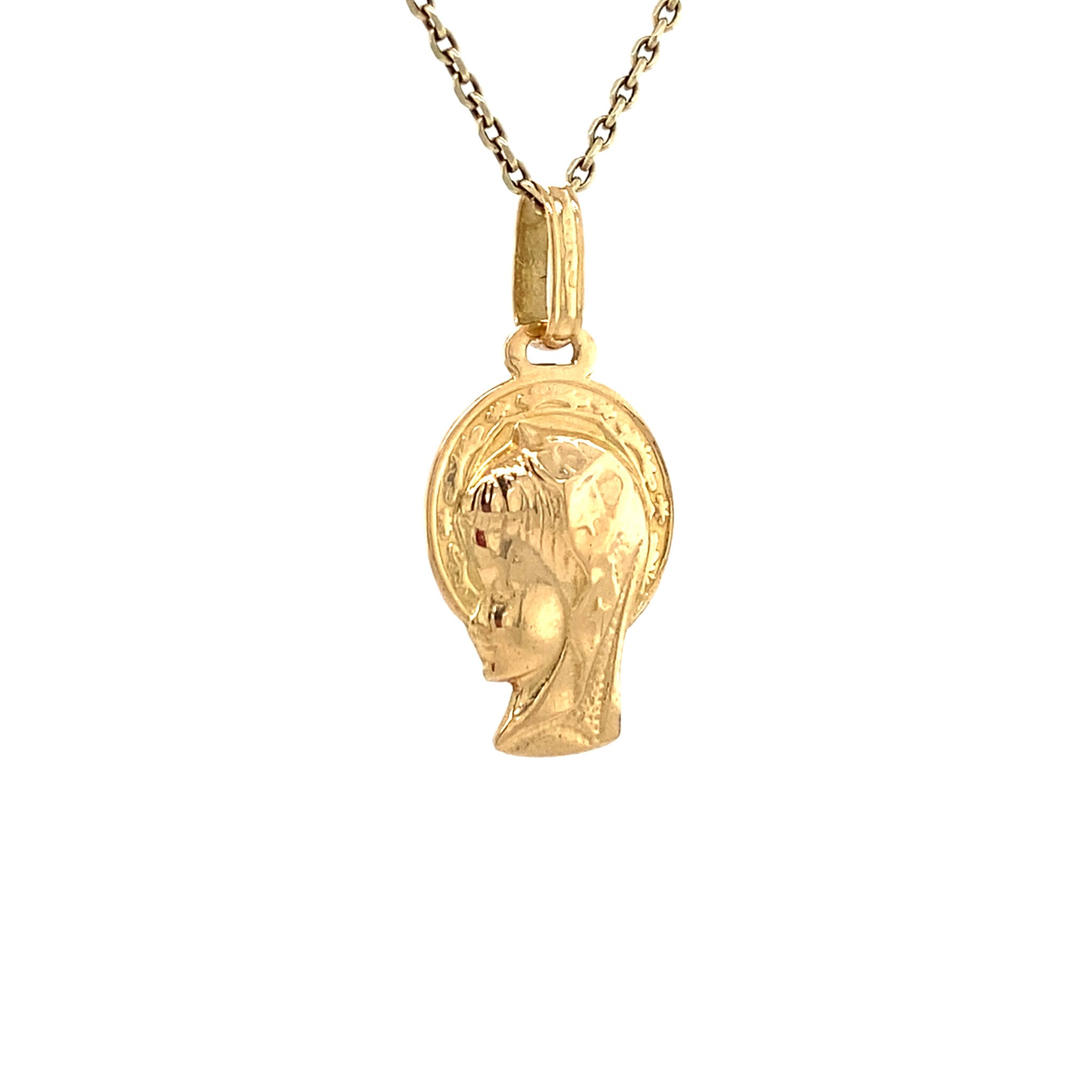 Gouden vintage Maria hanger 18 krt