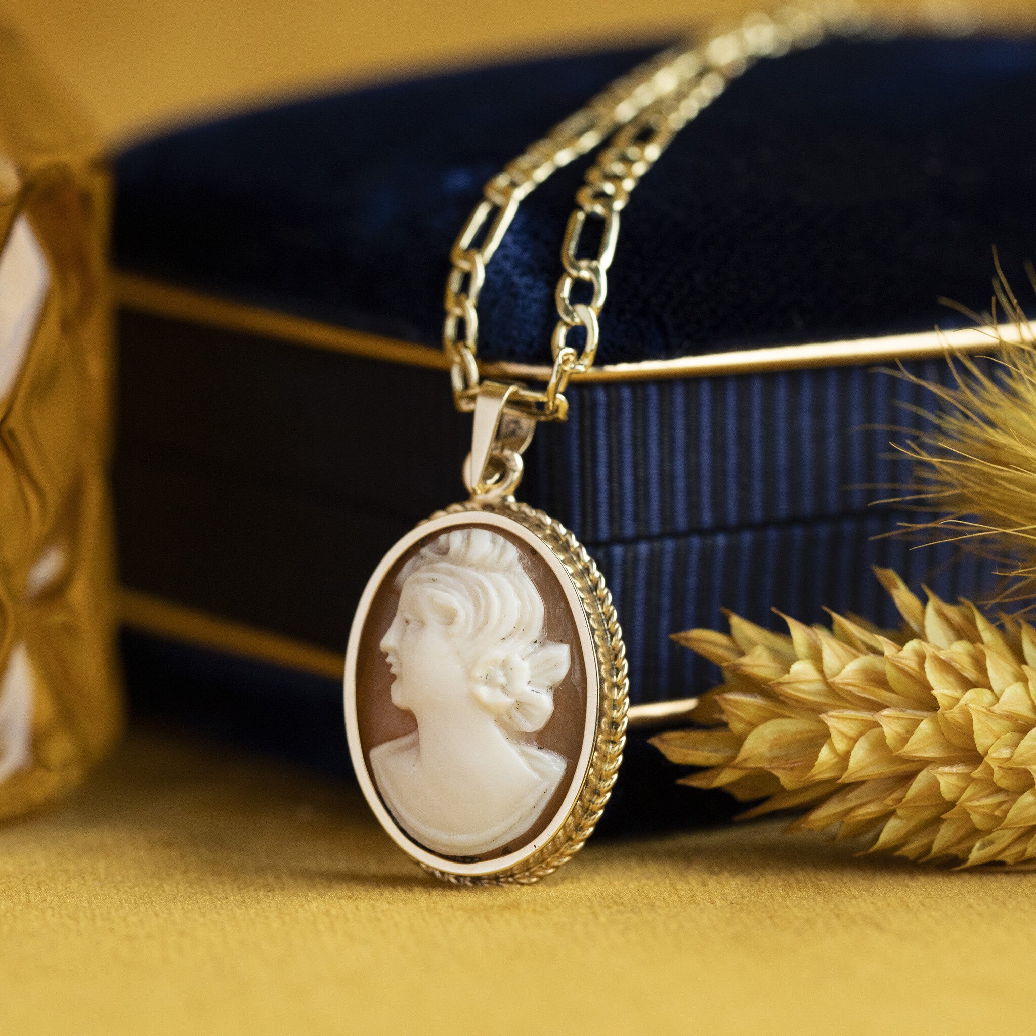 Gouden hanger met camee 14 krt