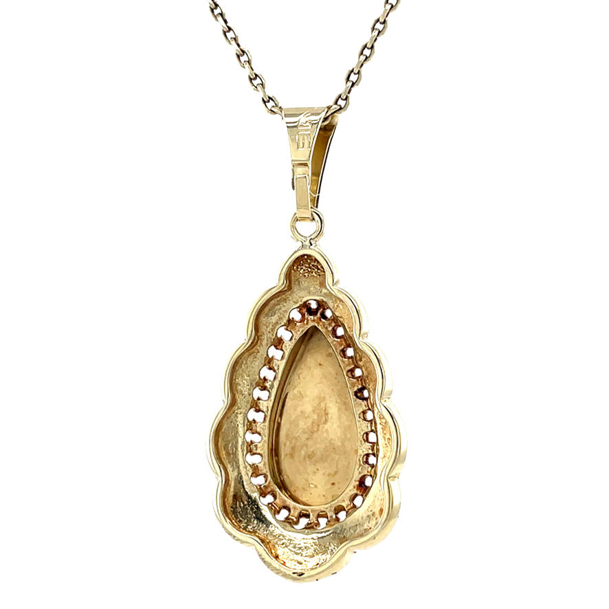 Gouden vintage fantasie hanger 14 krt