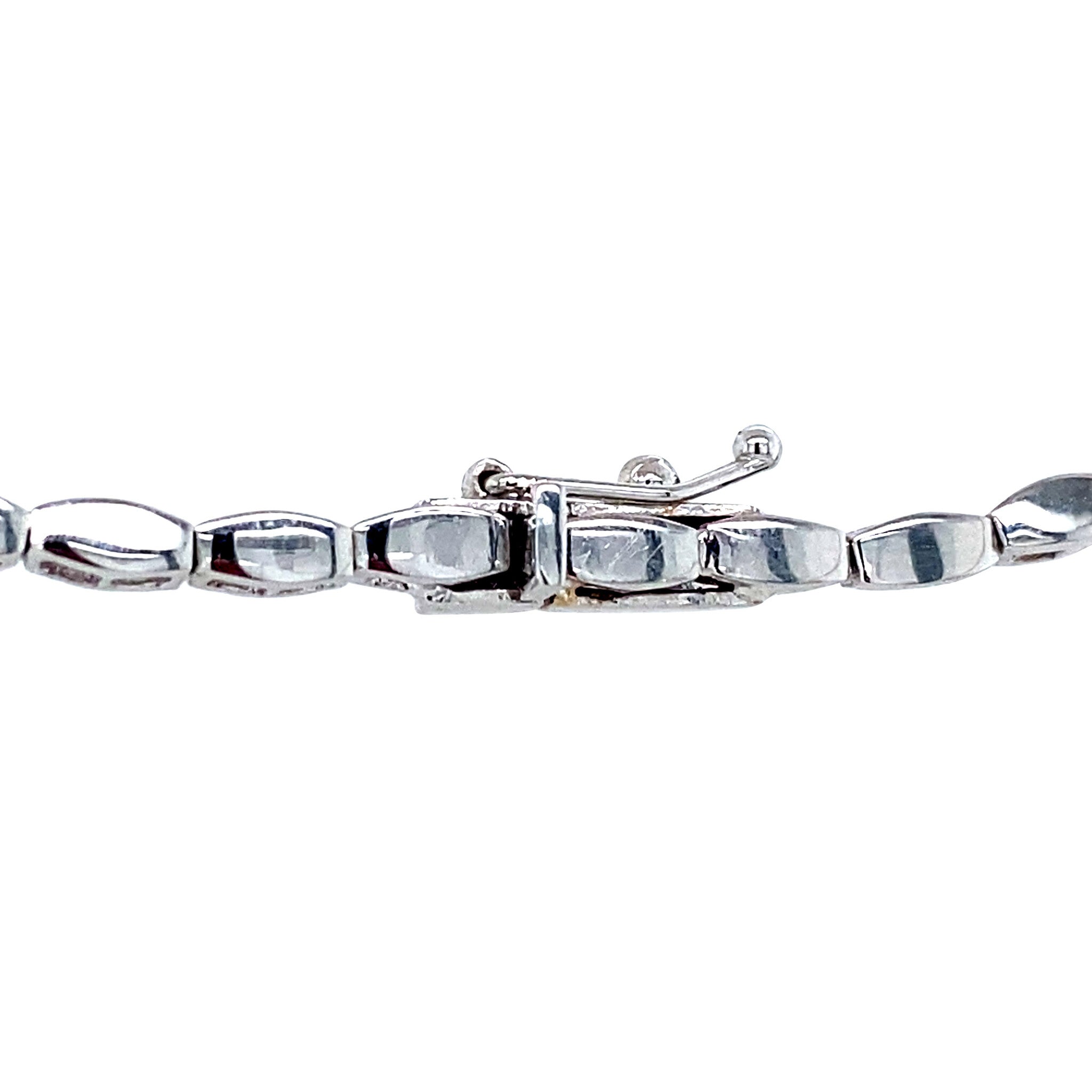 White gold vintage entourage necklace with diamond 18 kt