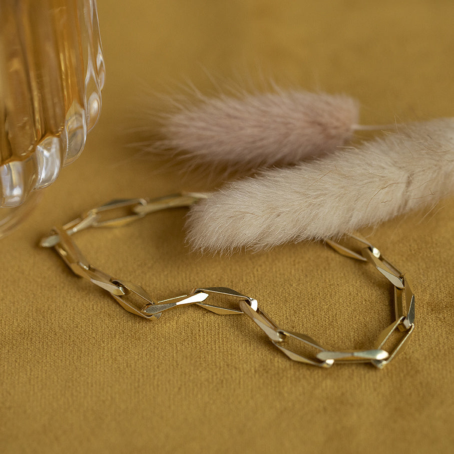 Vintage gouden Closed forever armband 14 krt