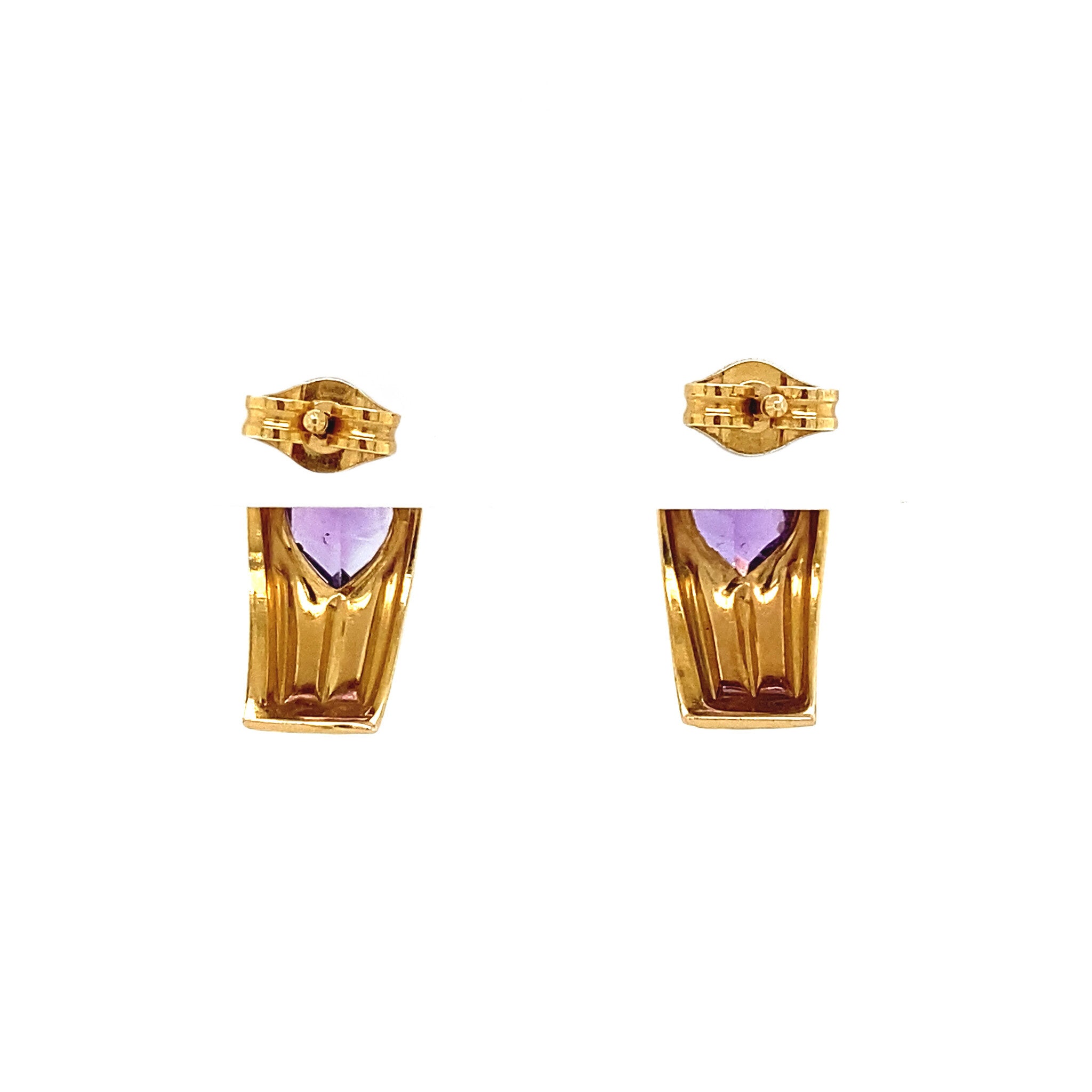 Oorbellen met amethist 9 krt