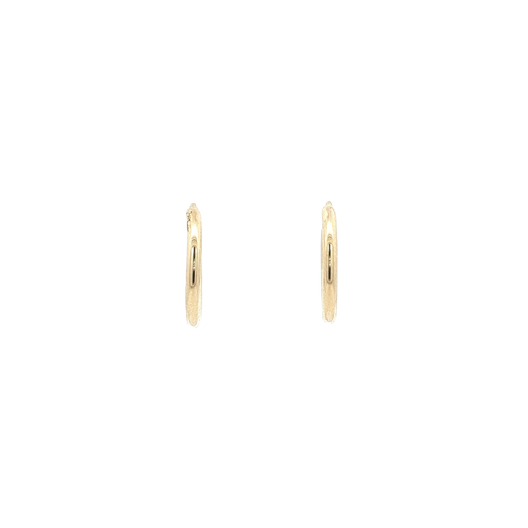 Golden vintage smooth earrings 14 kt