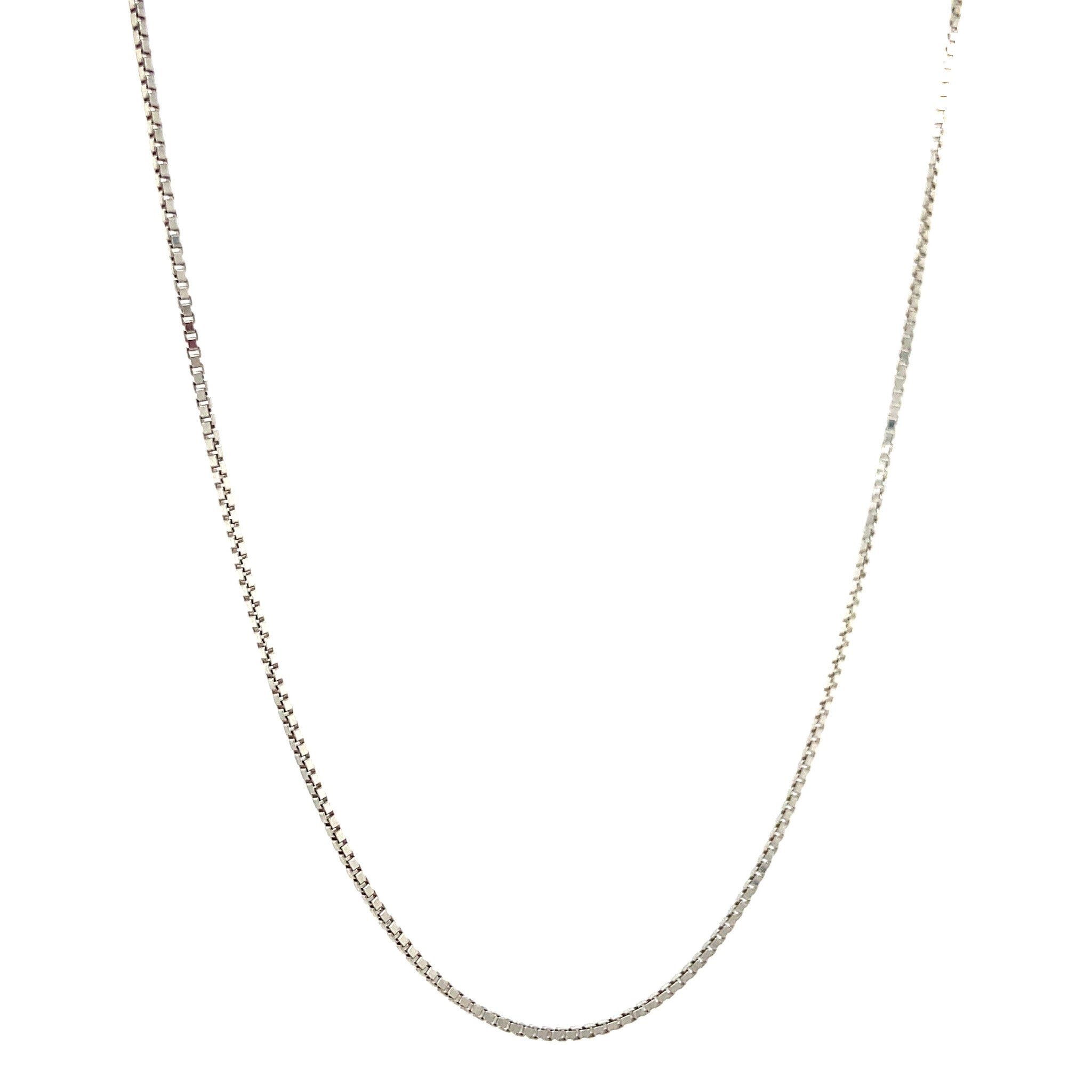 14 kt white gold Venetian long necklace