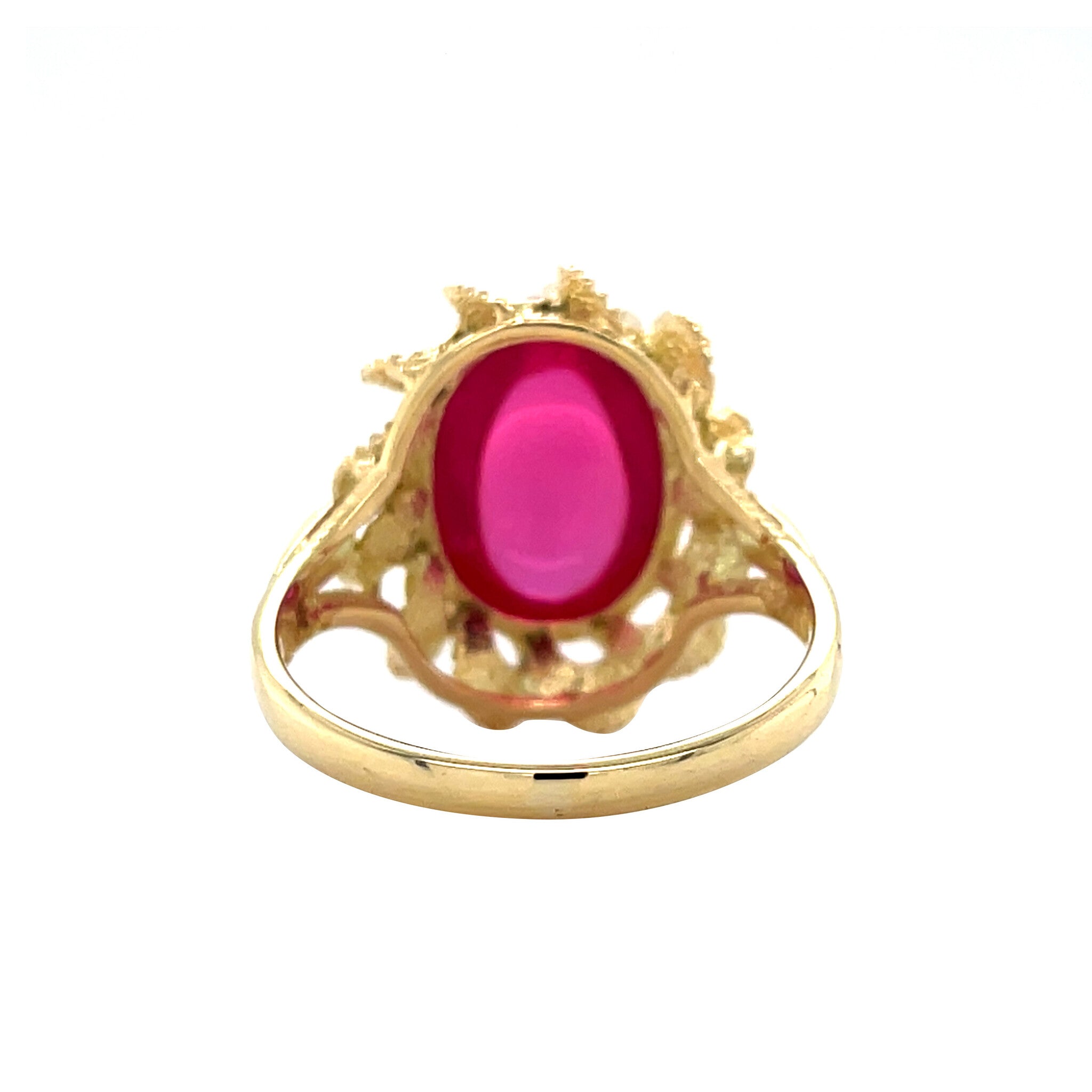 14 kt vintage gold ring with ruby