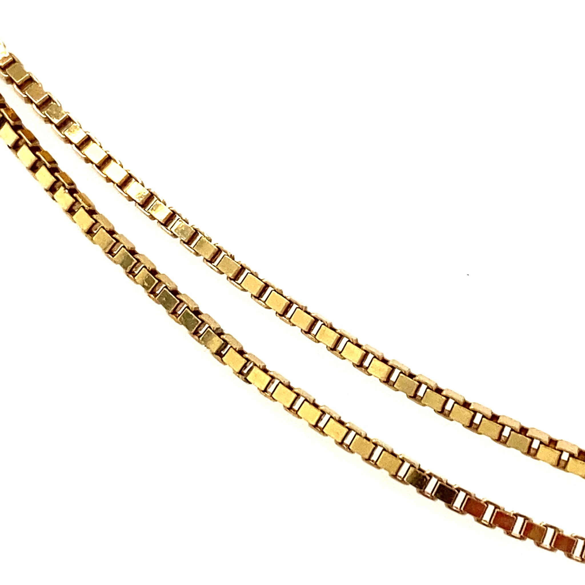 14 kt gold Venetian long necklace