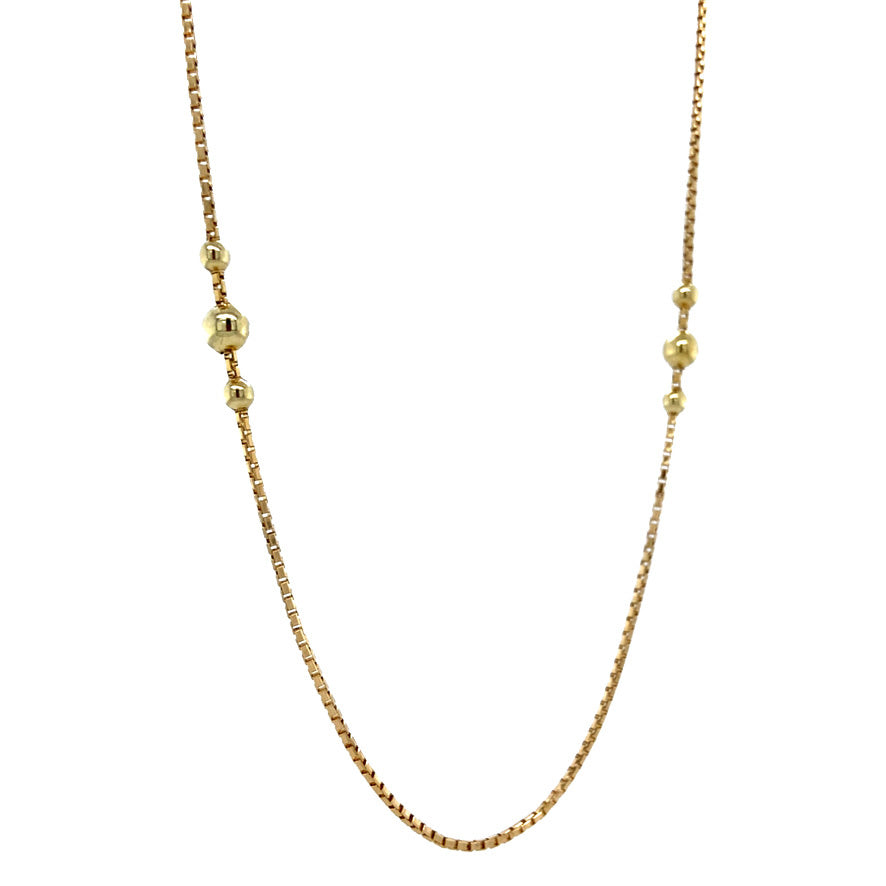 Gouden vintage venetiaan collier met bolletjes 14 krt