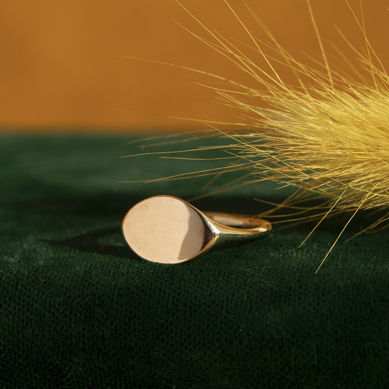 Gouden zegelring 14 krt