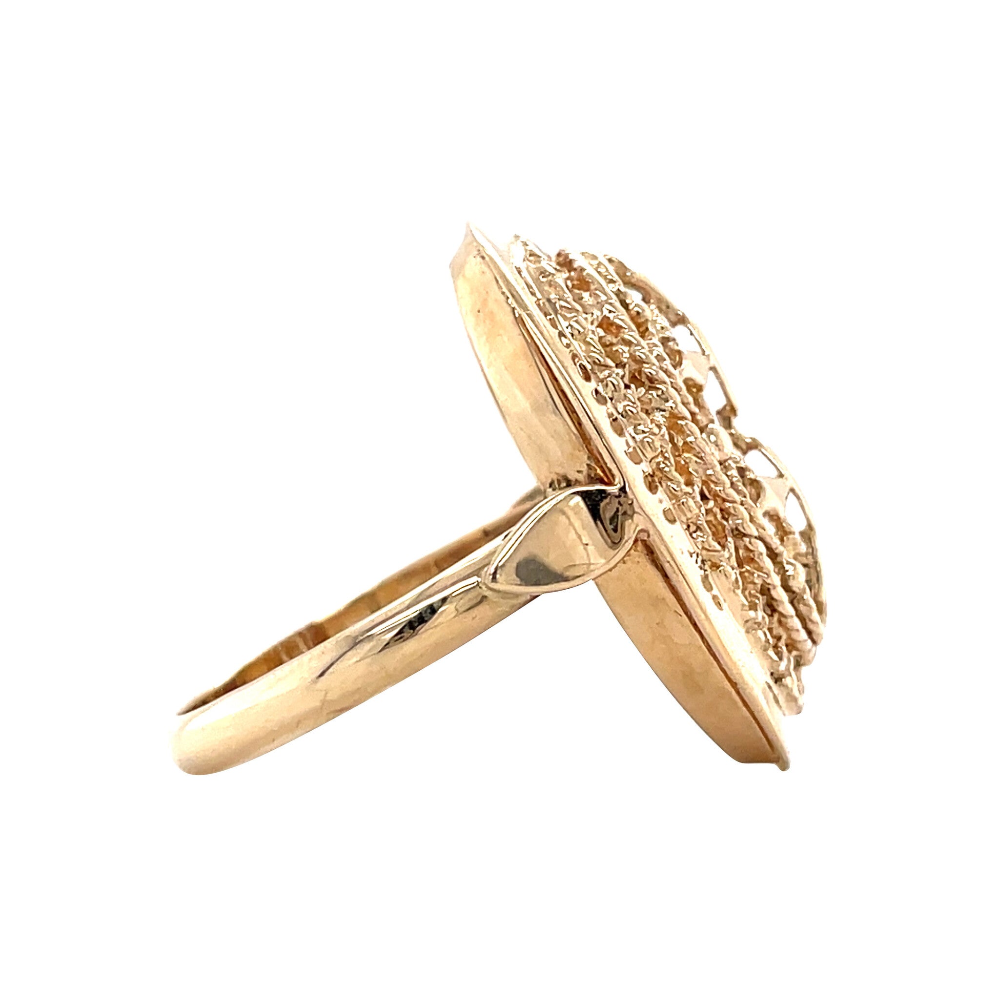 14 kt gold vintage fantasy ring