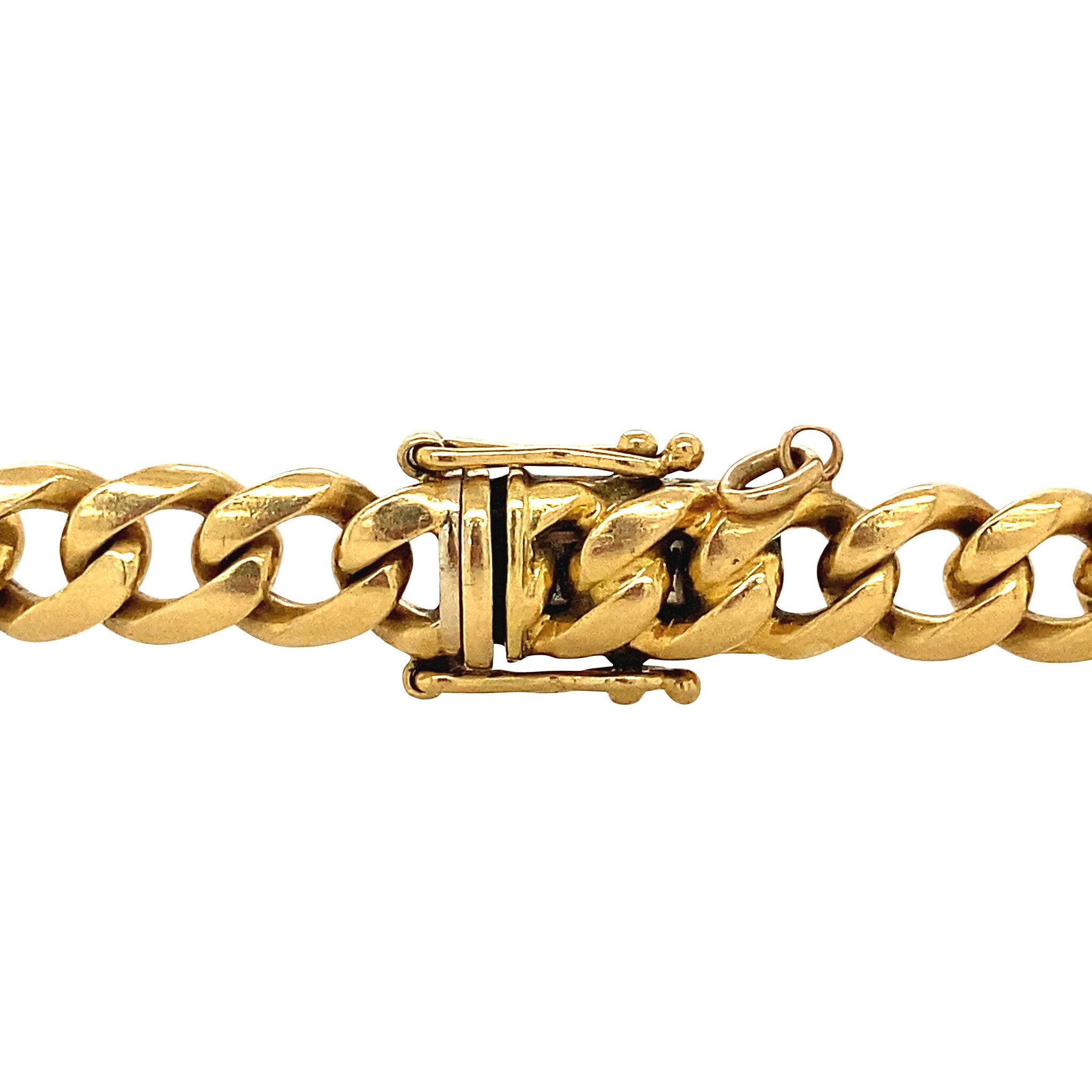 Vintage gouden armband met saffier, smaragd en robijn 18 krt