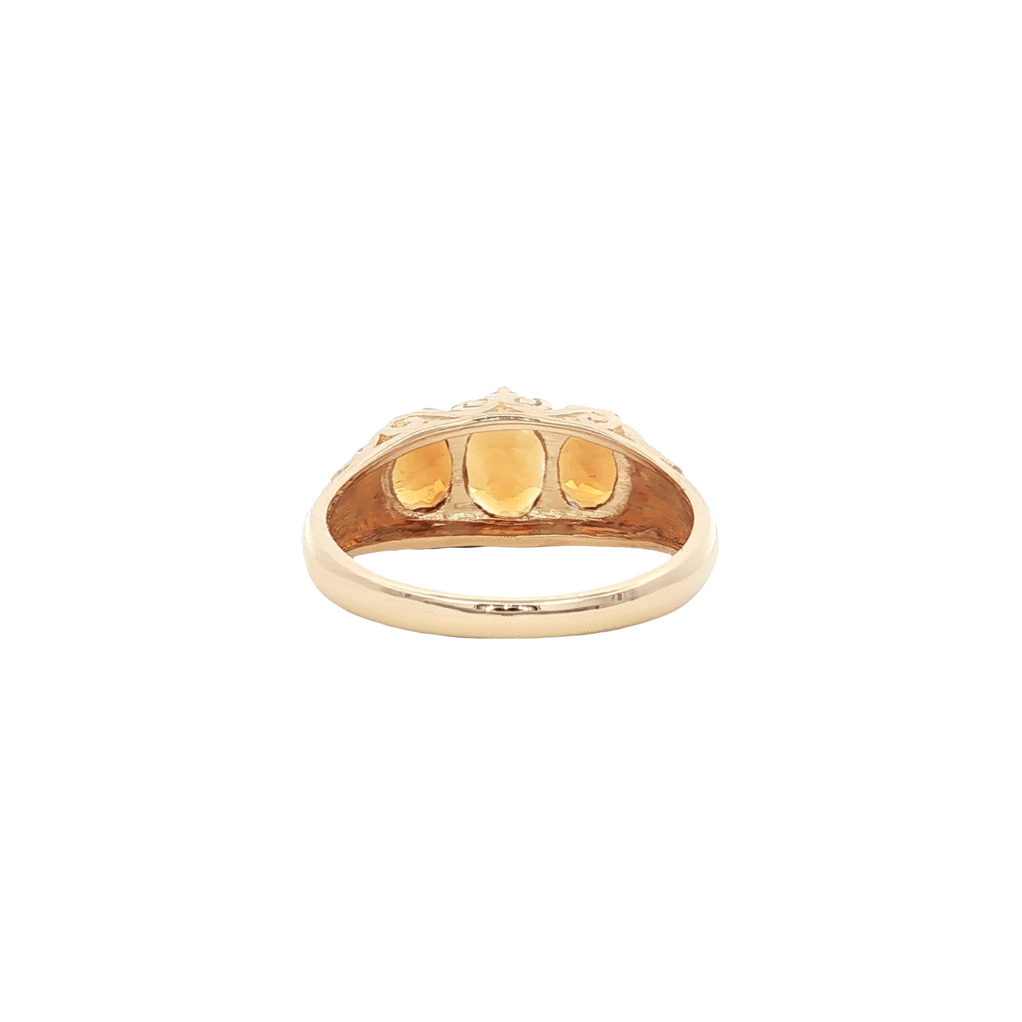 Gold ring with citrine 14 kt