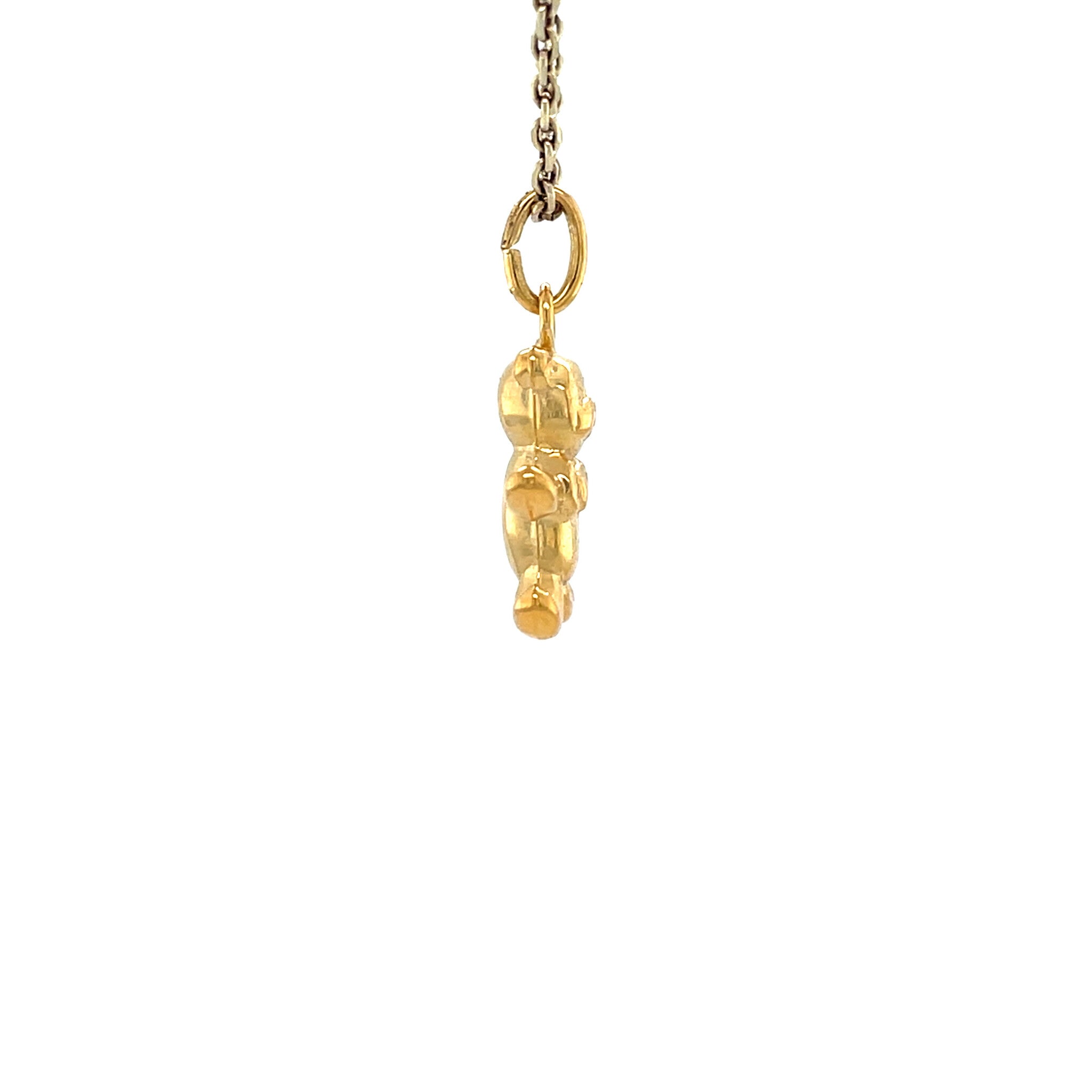 Gouden vintage beer hanger 14 krt