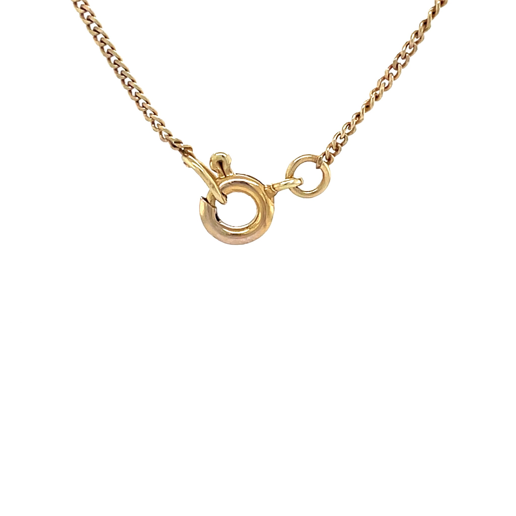 Gouden vintage gourmet collier met rozenkwarts 14 krt