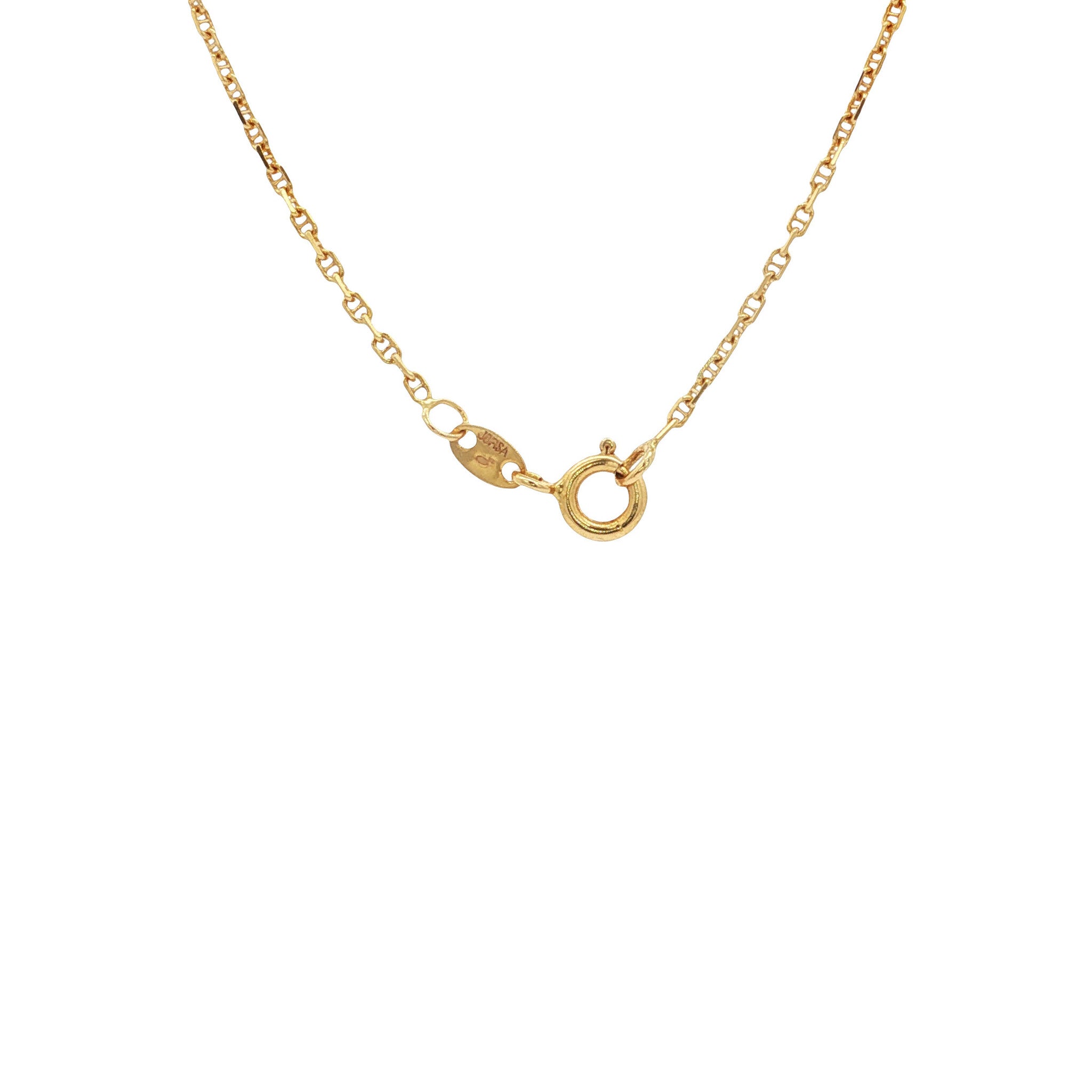 Gold vintage fantasy anchor necklace 18 kt