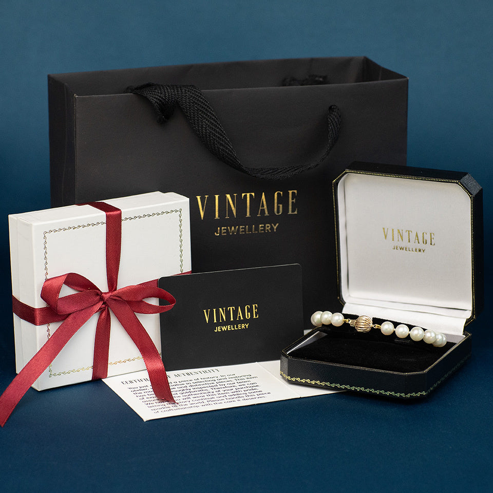 Gouden vintage armband met olifanten haar 14 kt