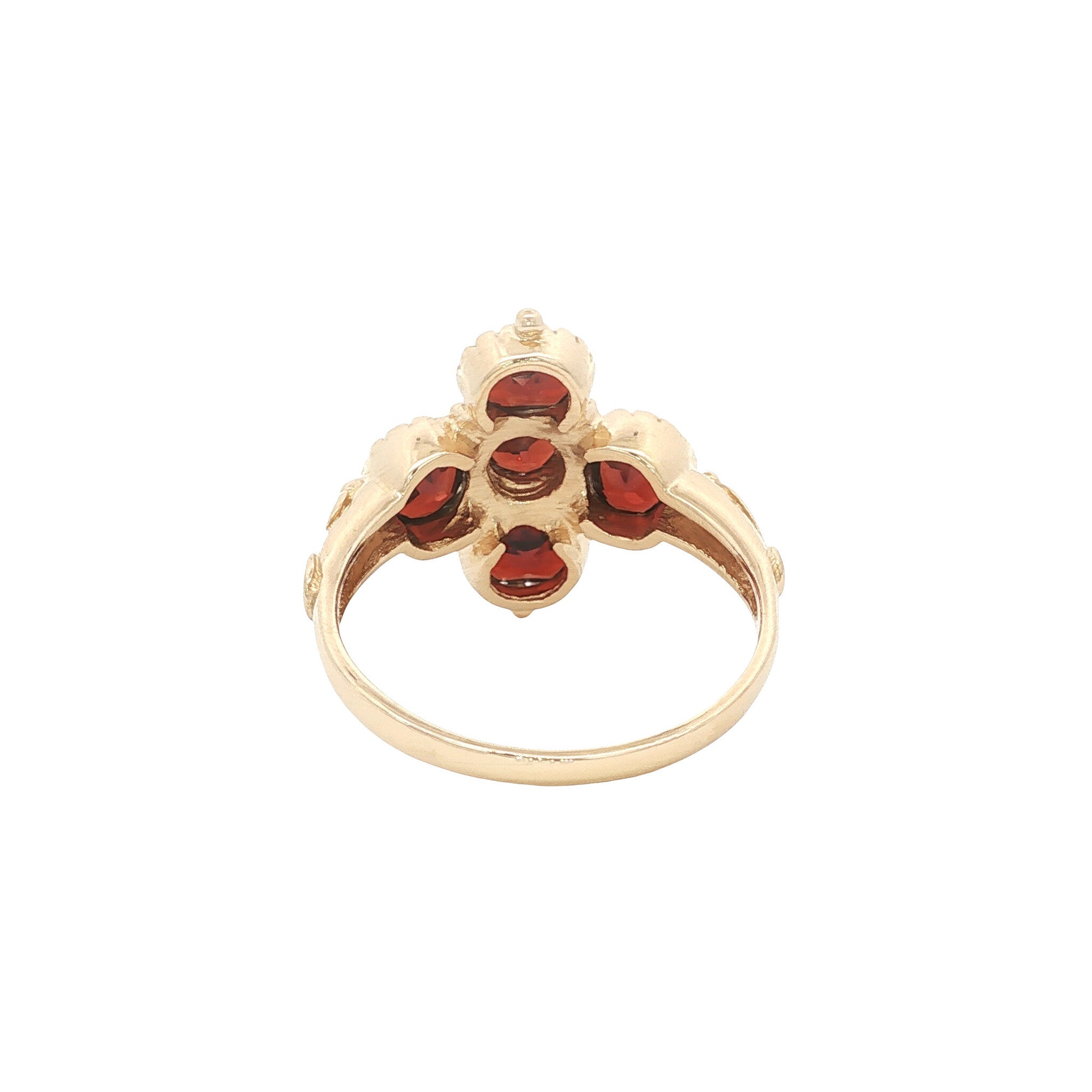 14 kt gold ring with garnet
