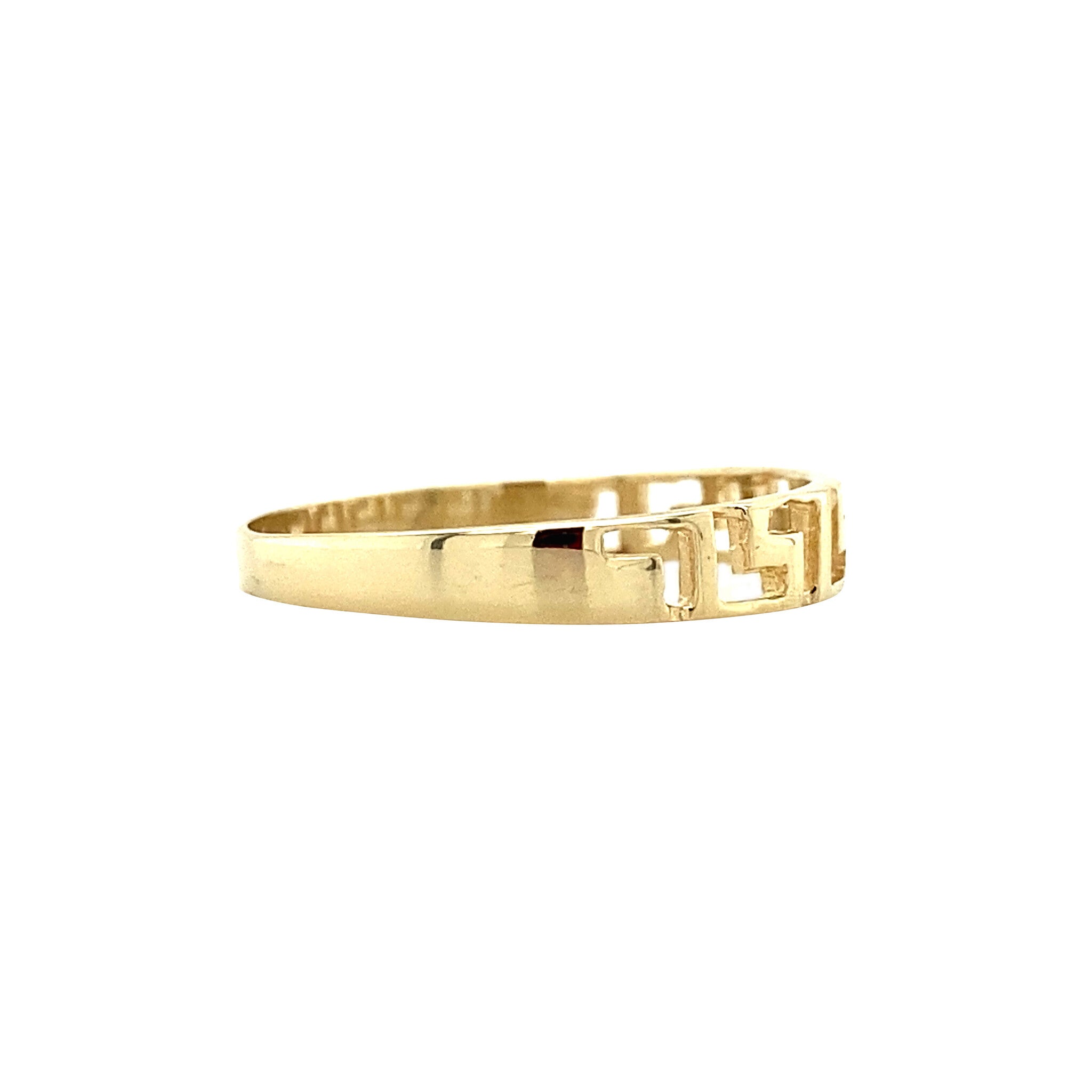 Yellow gold ring meander 14 krt