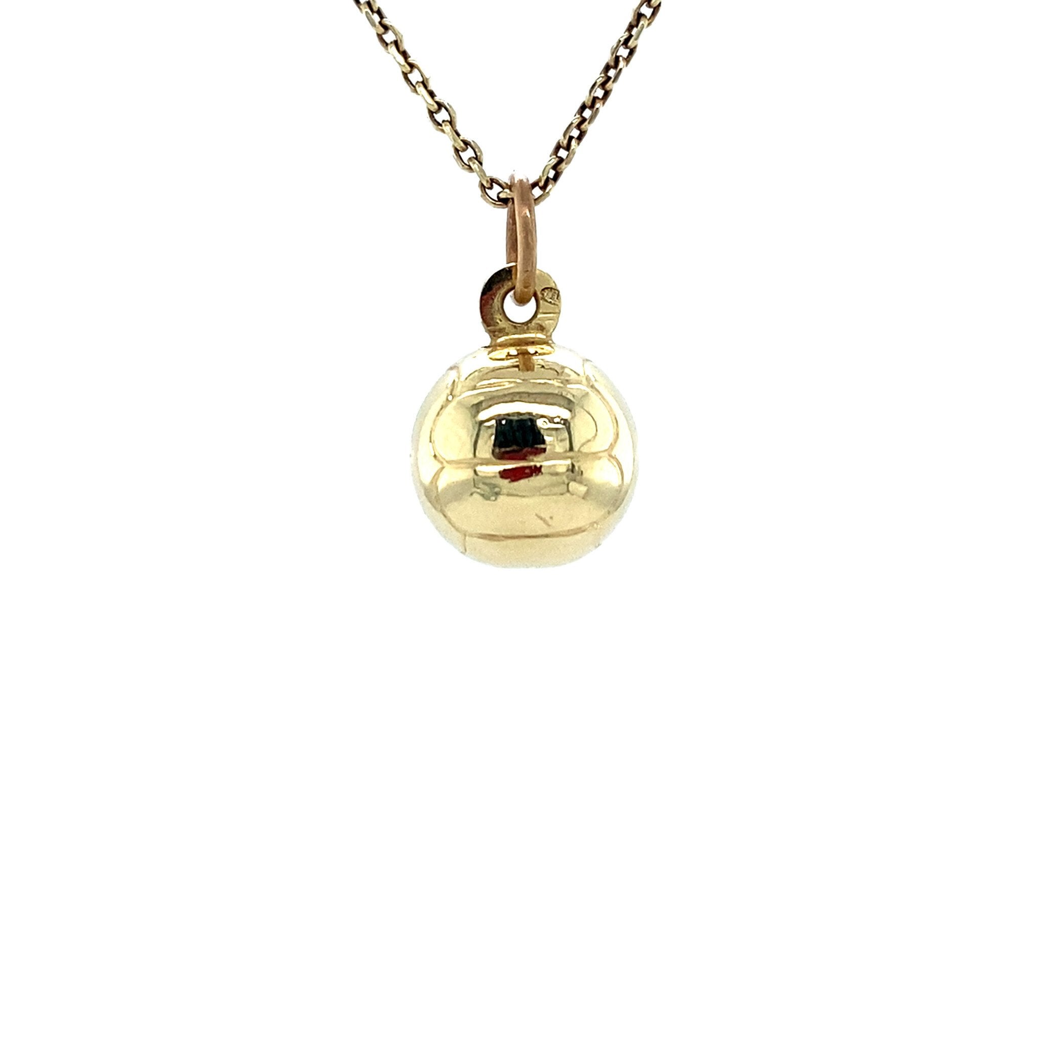 Gouden vintage volleybal hanger 14 krt