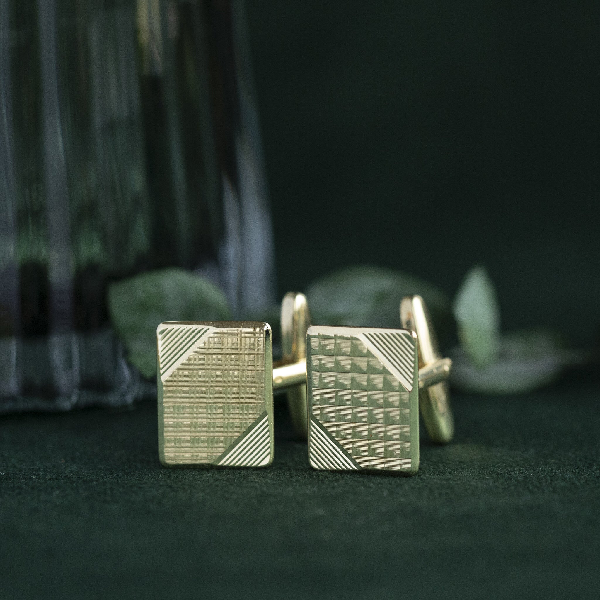 Gouden manchetknopen 14 krt