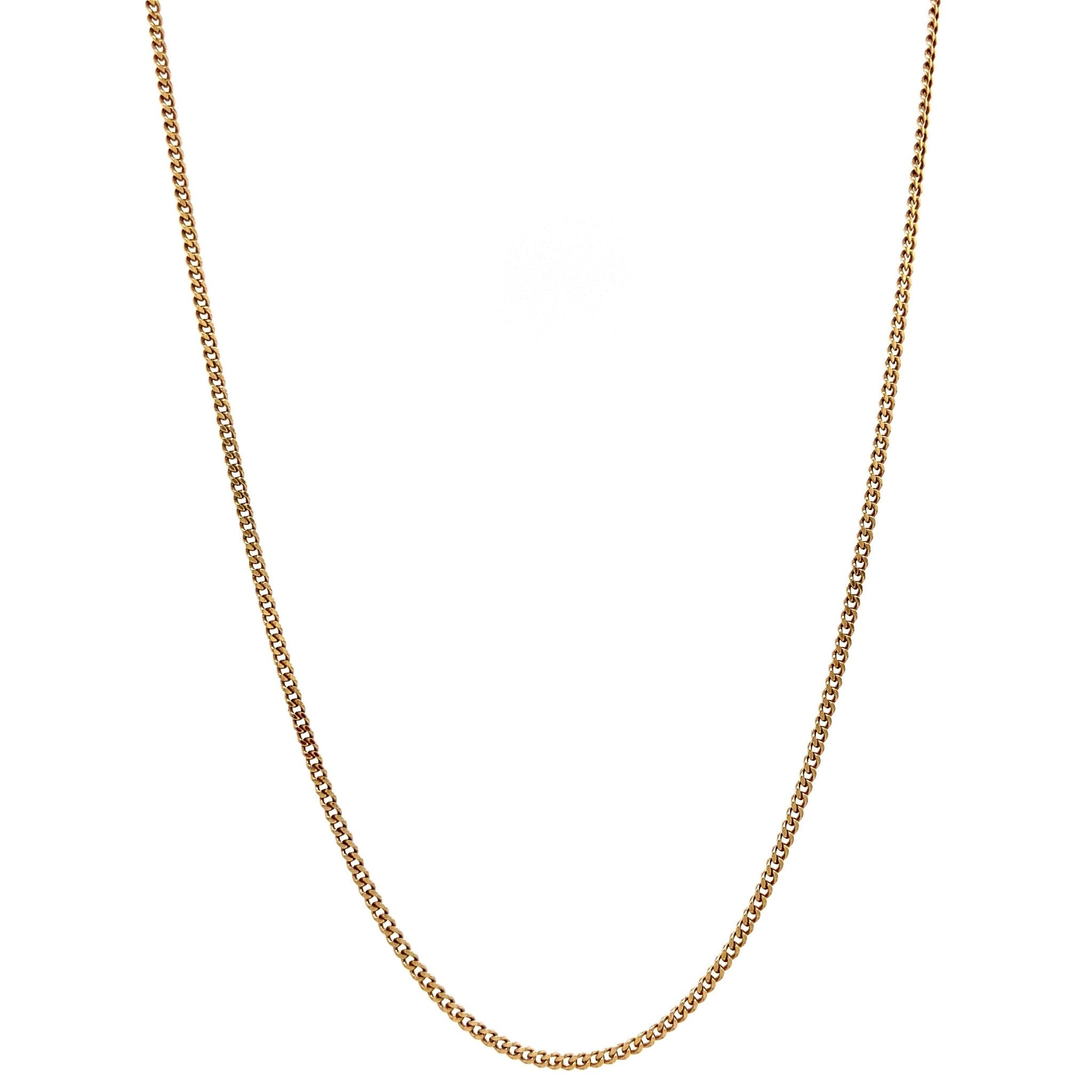 Gold gourmet chain necklace 53 cm 14 kt